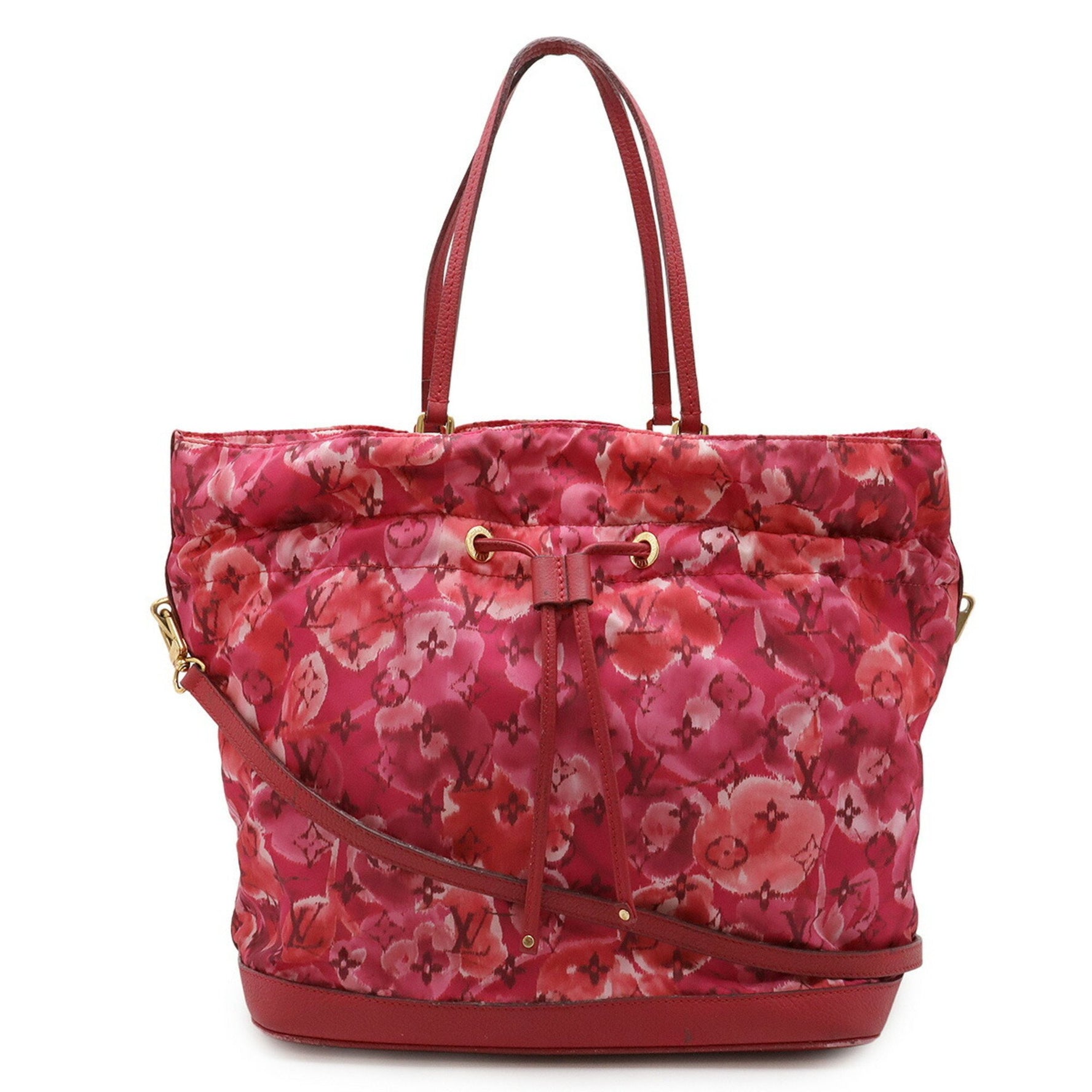 Louis Vuitton Ikat Flower Noefull MM Tote Bag Shoulder Nylon Rose Andian