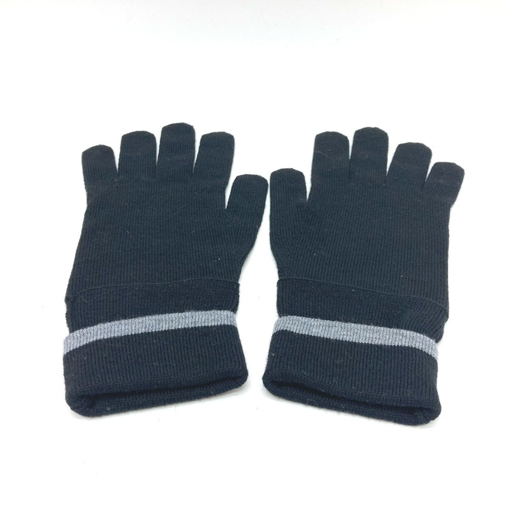 LOUIS VUITTON M73470 Gong Mai Monogram Eclipse Wool Gloves, Men's, Black