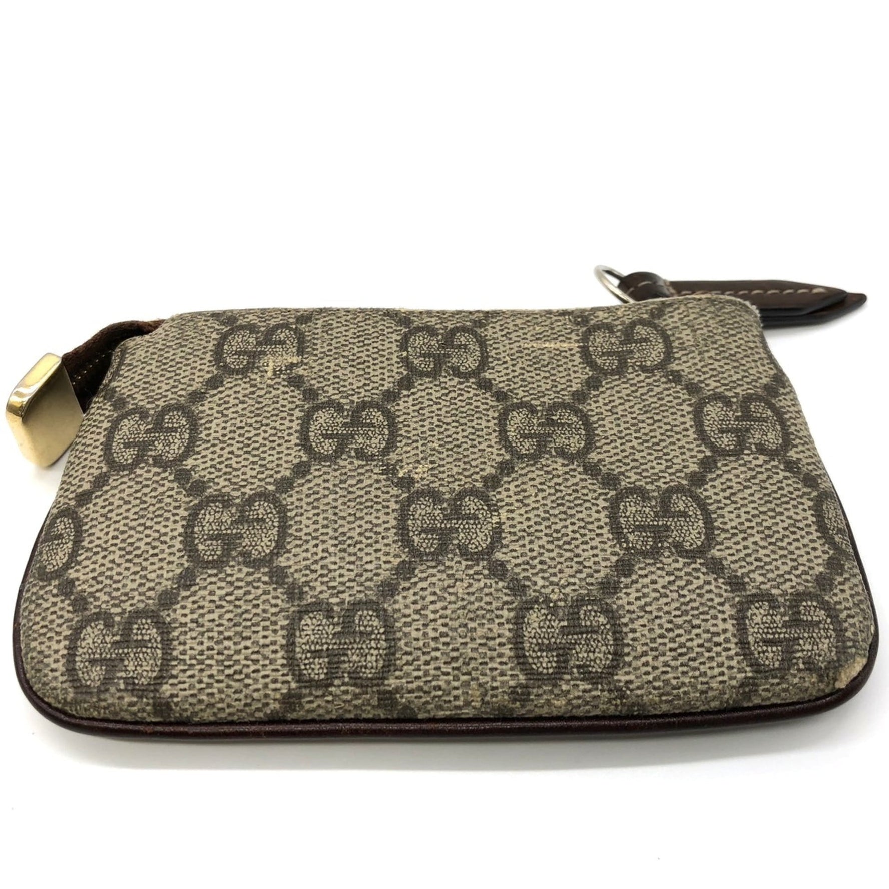 GUCCI Coin Case Mini Wallet Keychain GG Supreme Men's