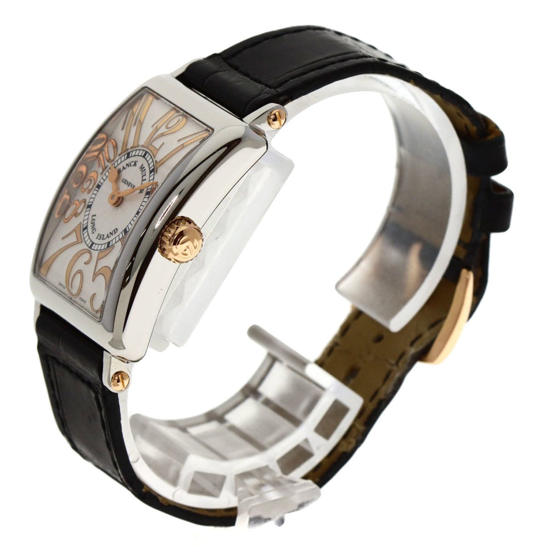 Frank Muller 902RELSTG Long Island Watch Stainless Steel Leather Ladies