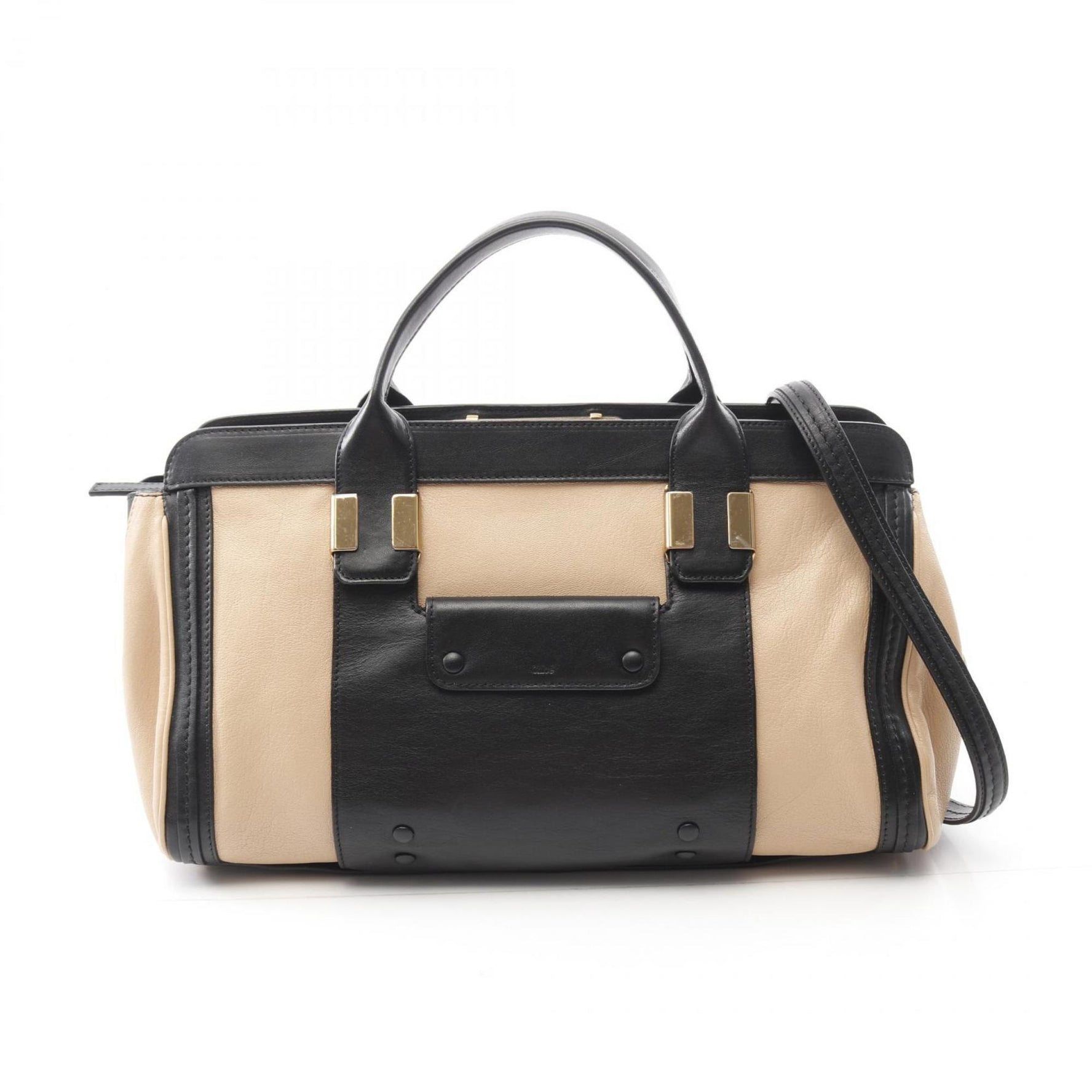 Chloé Chloe ALICE handbag, leather, beige/black