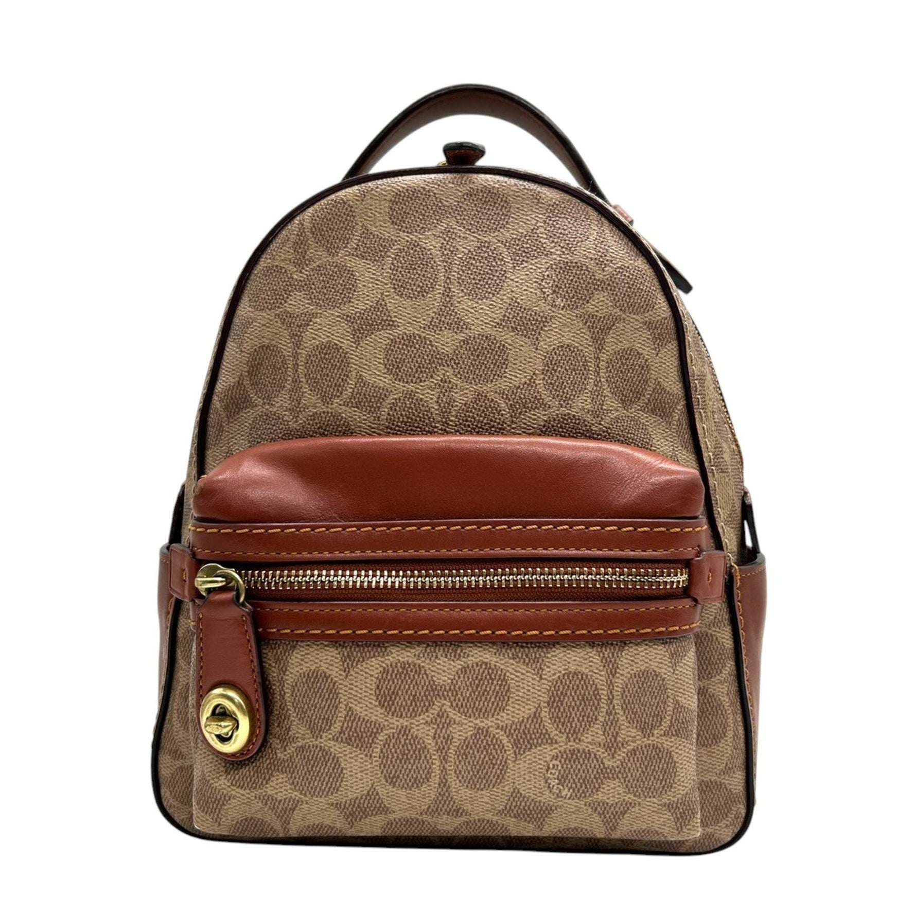 Coach Academy Backpack Signature Brown Leather