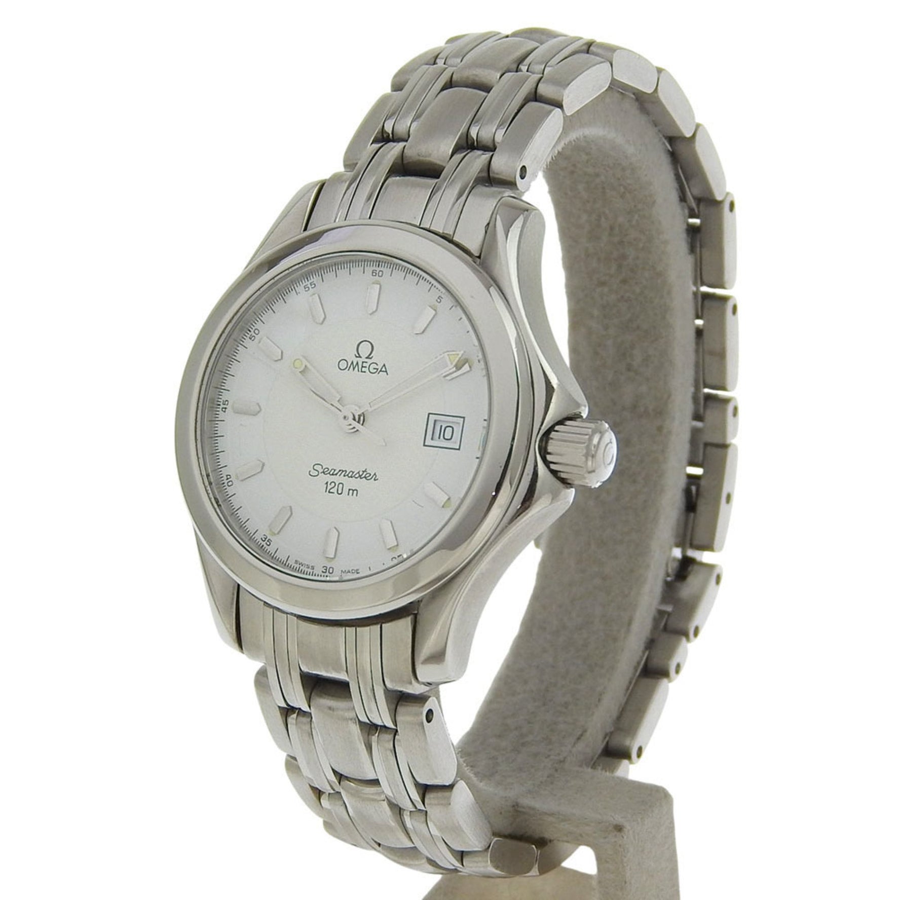 OMEGA Seamaster Watch 2571.21 Stainless Steel 1995 Quartz Analog Display White Dial