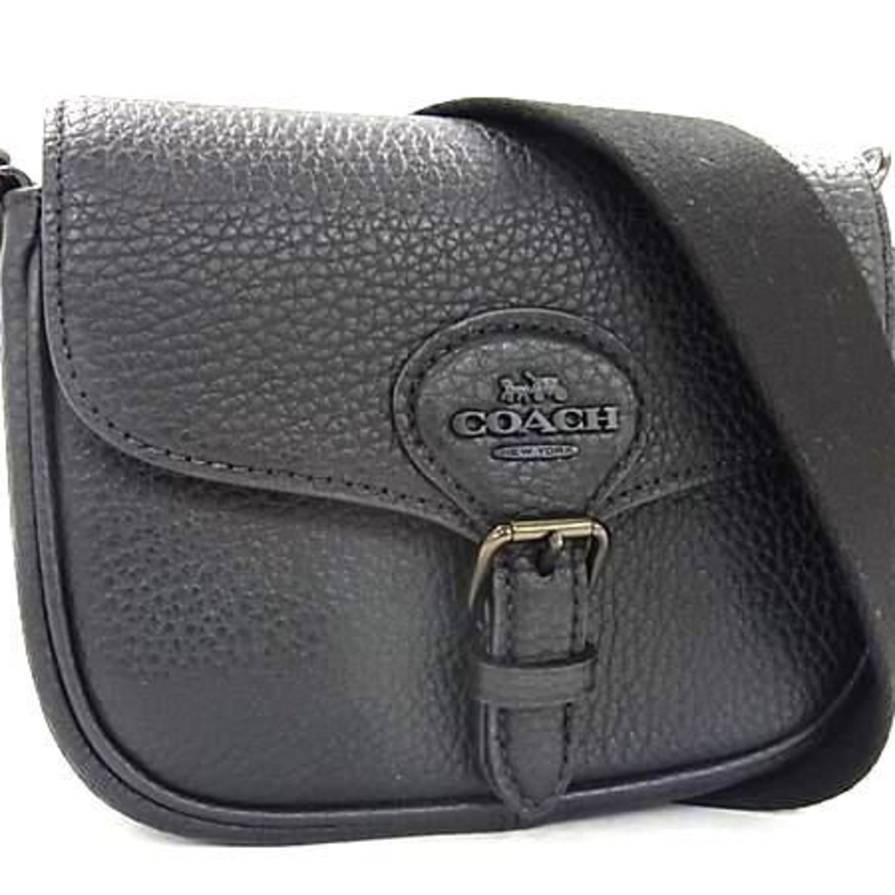 COACH Amelia Small Saddle Bag in Soft Pebble Leather