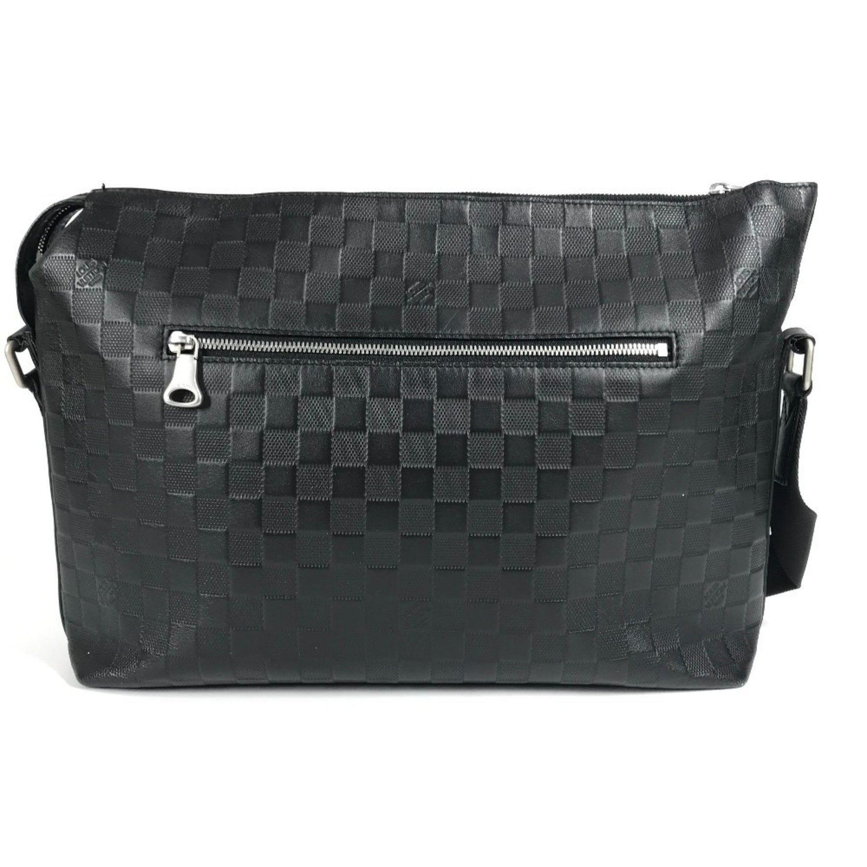LOUIS VUITTON Damier Infini Discovery Messenger MM Bag Shoulder Leather Unisex Noir Black