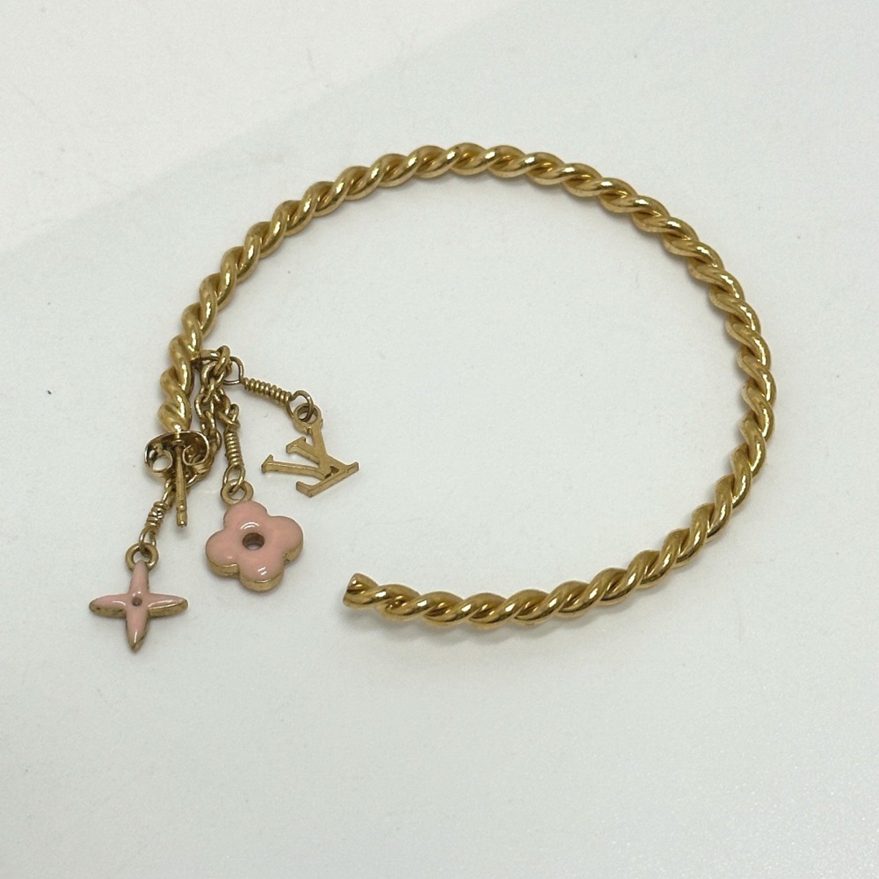 Louis Vuitton Creole Sweet Monogram Hoop Earrings Metal Pink