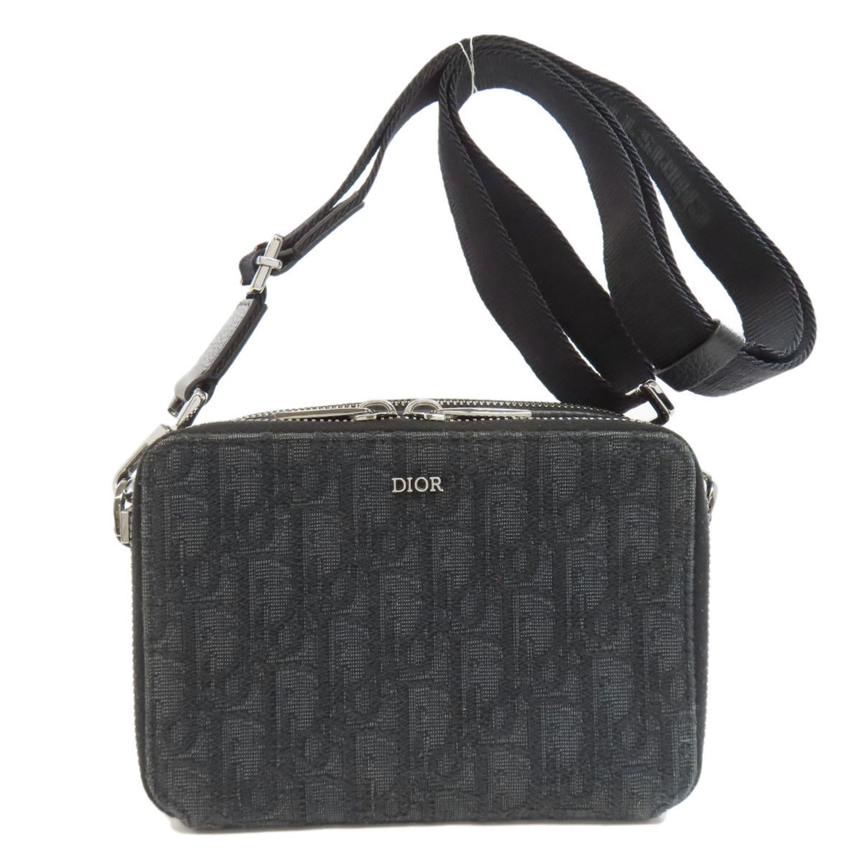 Christian Dior Oblique Shoulder Bag Canvas CHRISTIAN DIOR