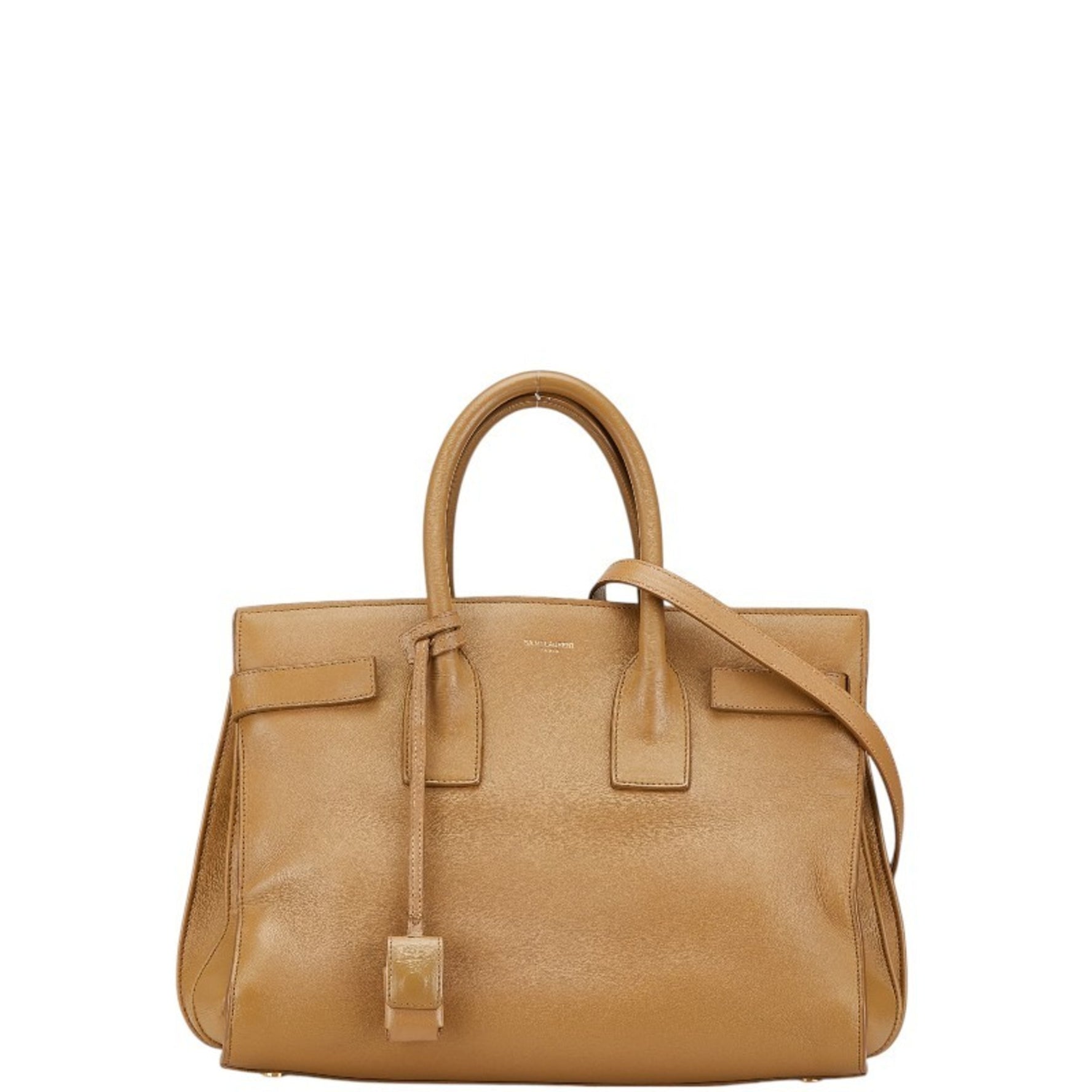 Saint Laurent Classic Sac de Jour Handbag Shoulder Bag Beige Leather Women's SAINT LAURENT