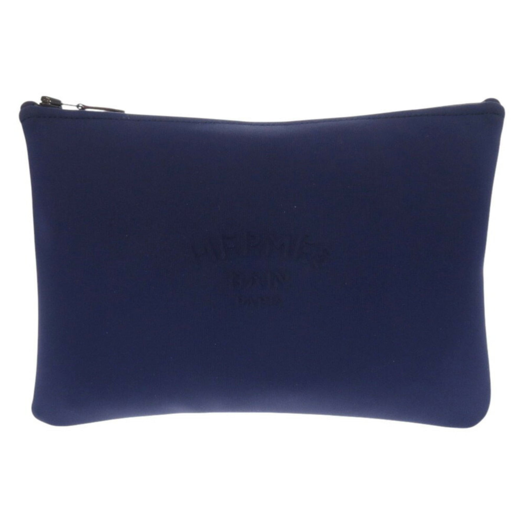Hermes Neoban MM Nylon Polyurethane Blue Marine Pouch