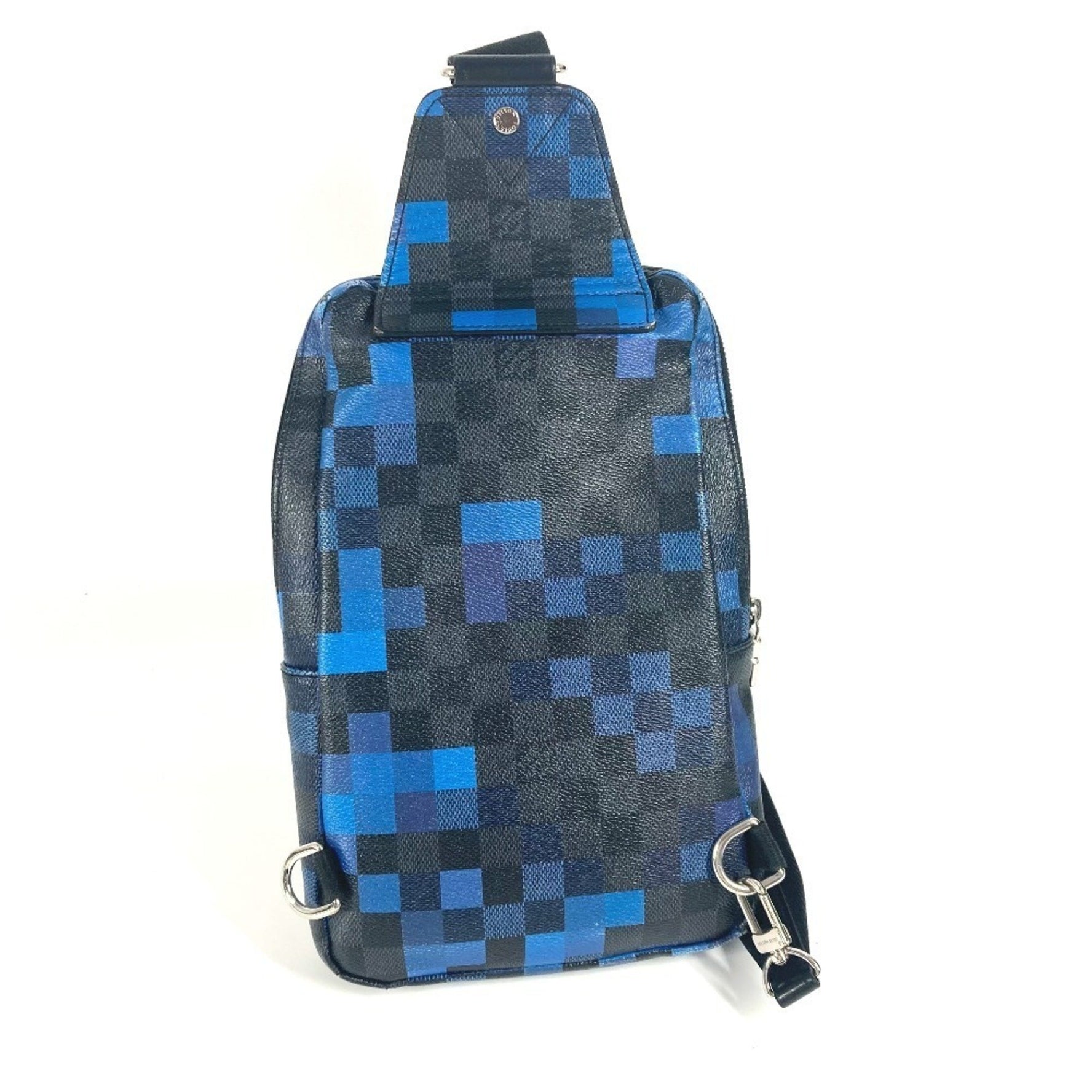 Louis Vuitton Damier Graphite Pixel Avenue Sling Bag, Crossbody Shoulder Canvas, Blue, Men's and