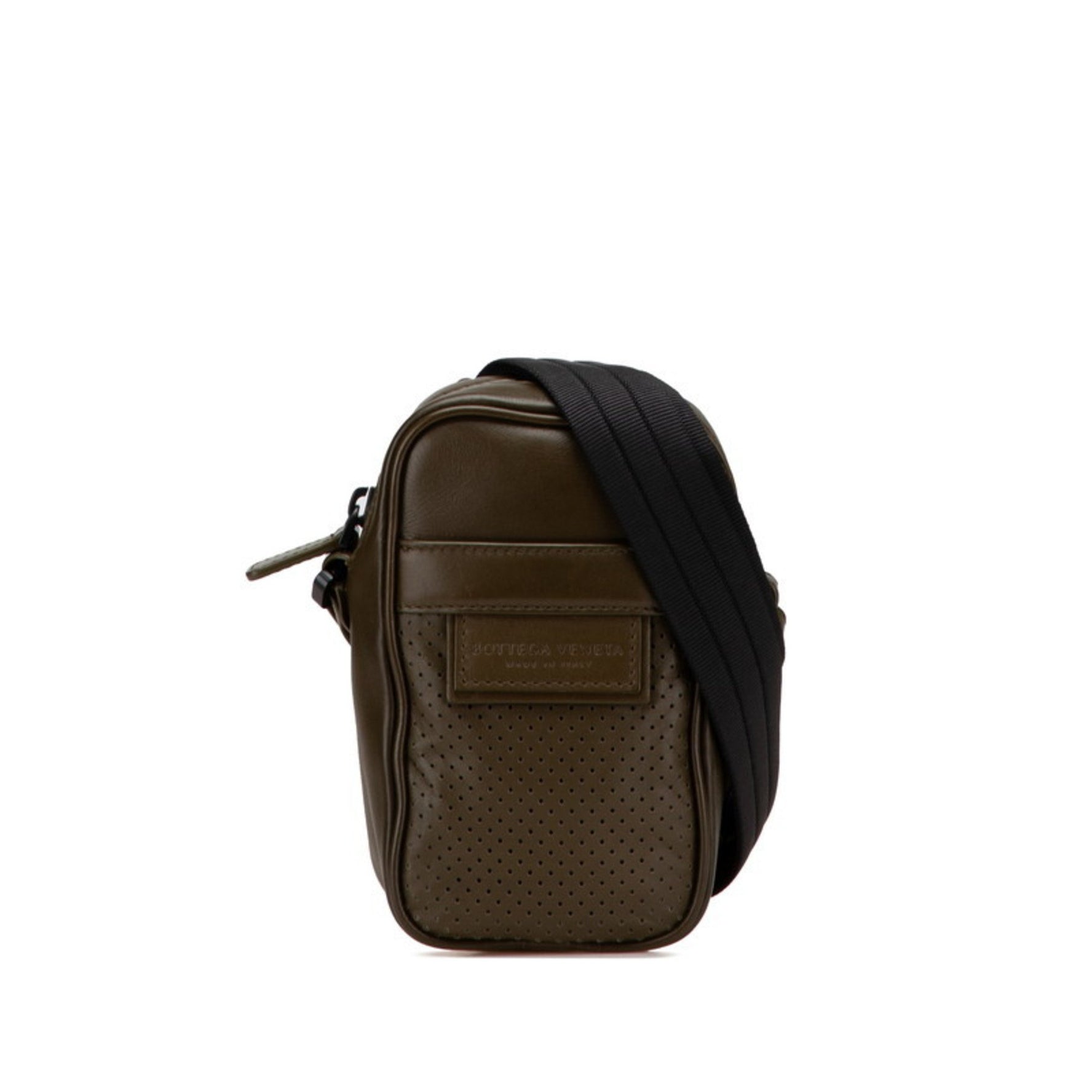 Bottega Veneta Leggero Punched Crossbody Shoulder Bag/Shoulder Pouch Khaki Green Lambskin BOTTEGA VENETA