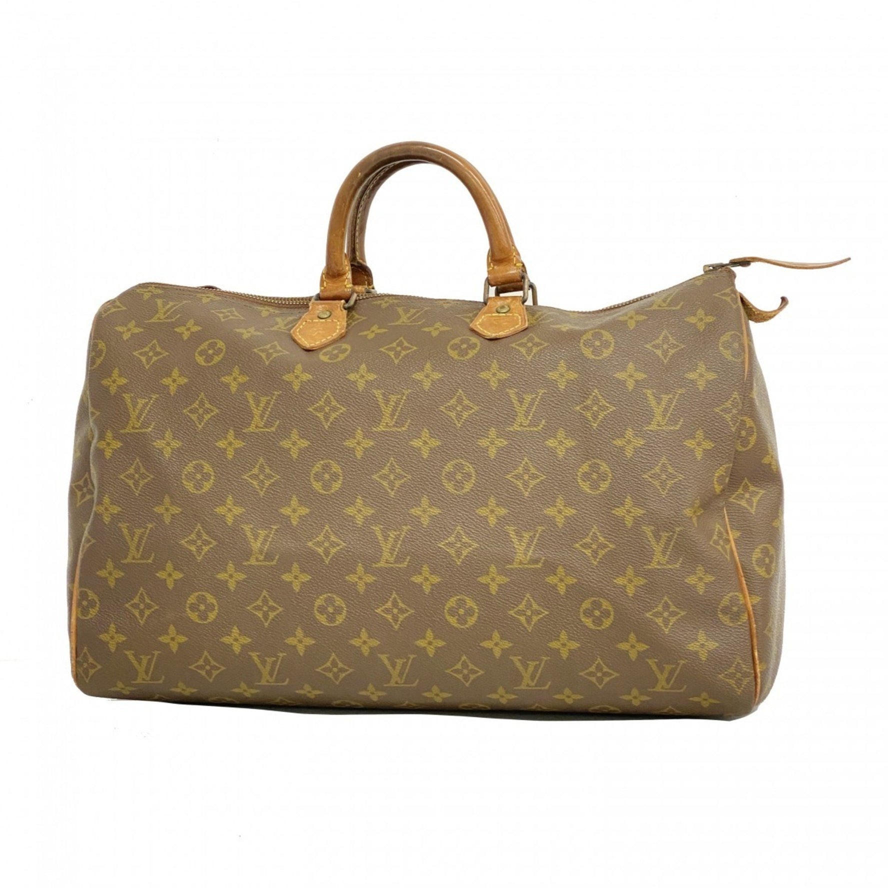 Louis Vuitton Monogram Speedy 40 Handbag Brown Women's