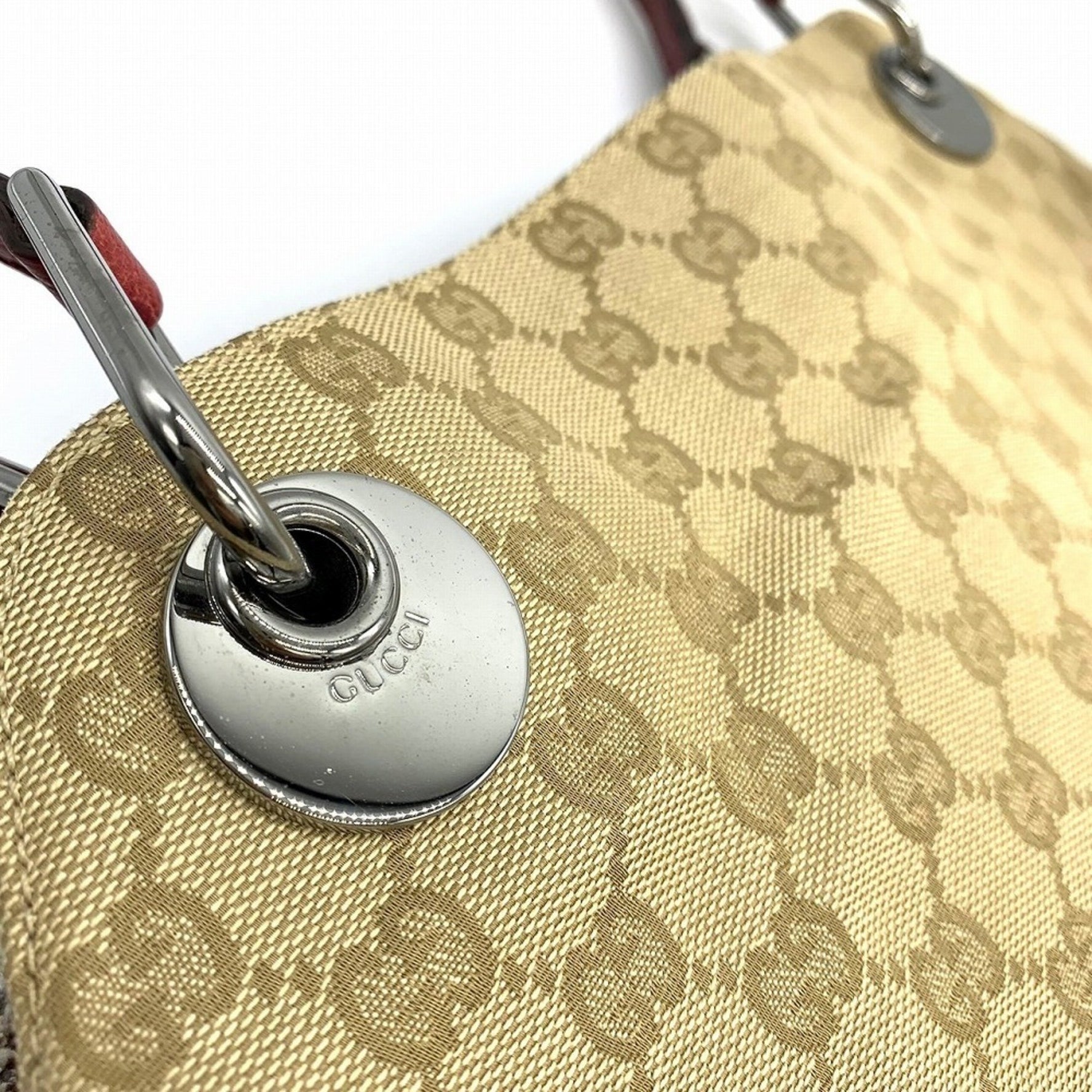 GUCCI Shoulder Bag GG Canvas Brown/Red Women's Fashion ITSC4NYBUQQS