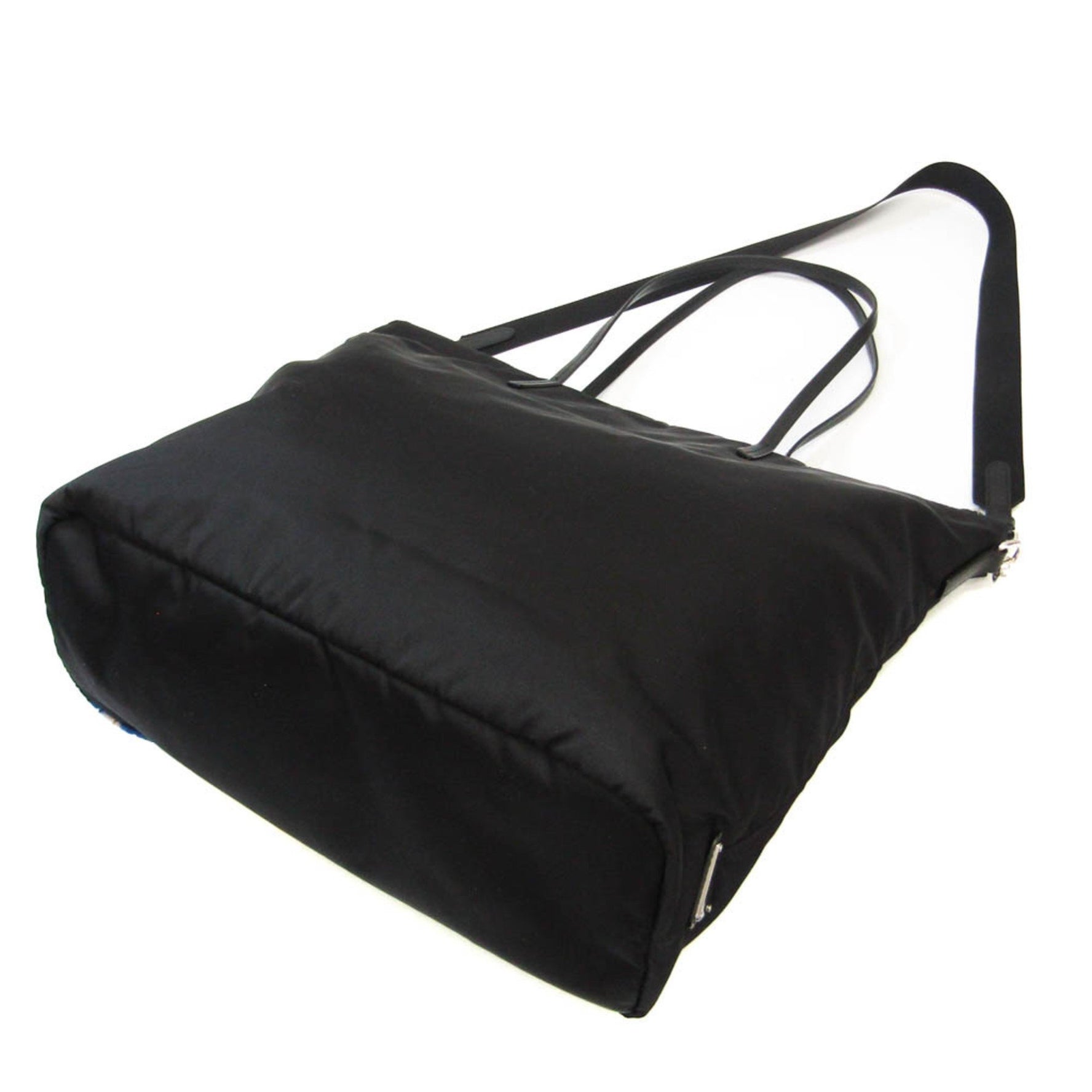Prada MONKEY LOGO 1BG189 Women,Men Tessuto Stampato,Leather Tote Bag Black,Multi-color