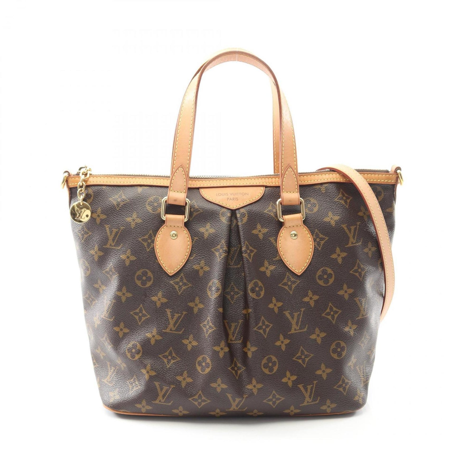Louis Vuitton Palermo PM Monogram Handbag, Coated Canvas and Leather, Brown