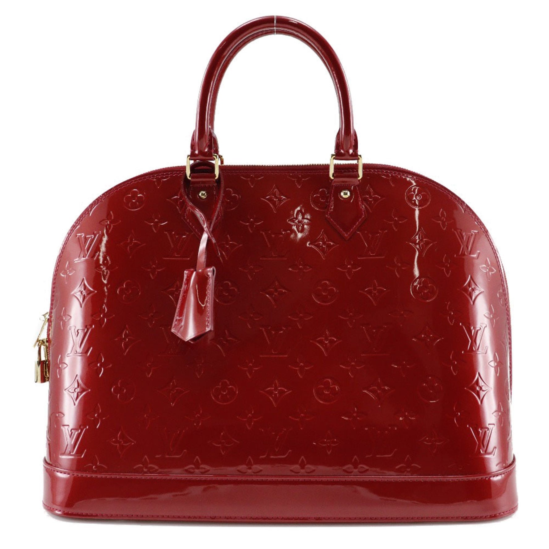 Louis Vuitton Alma GM Handbag Vernis Pomme D'Amour Red