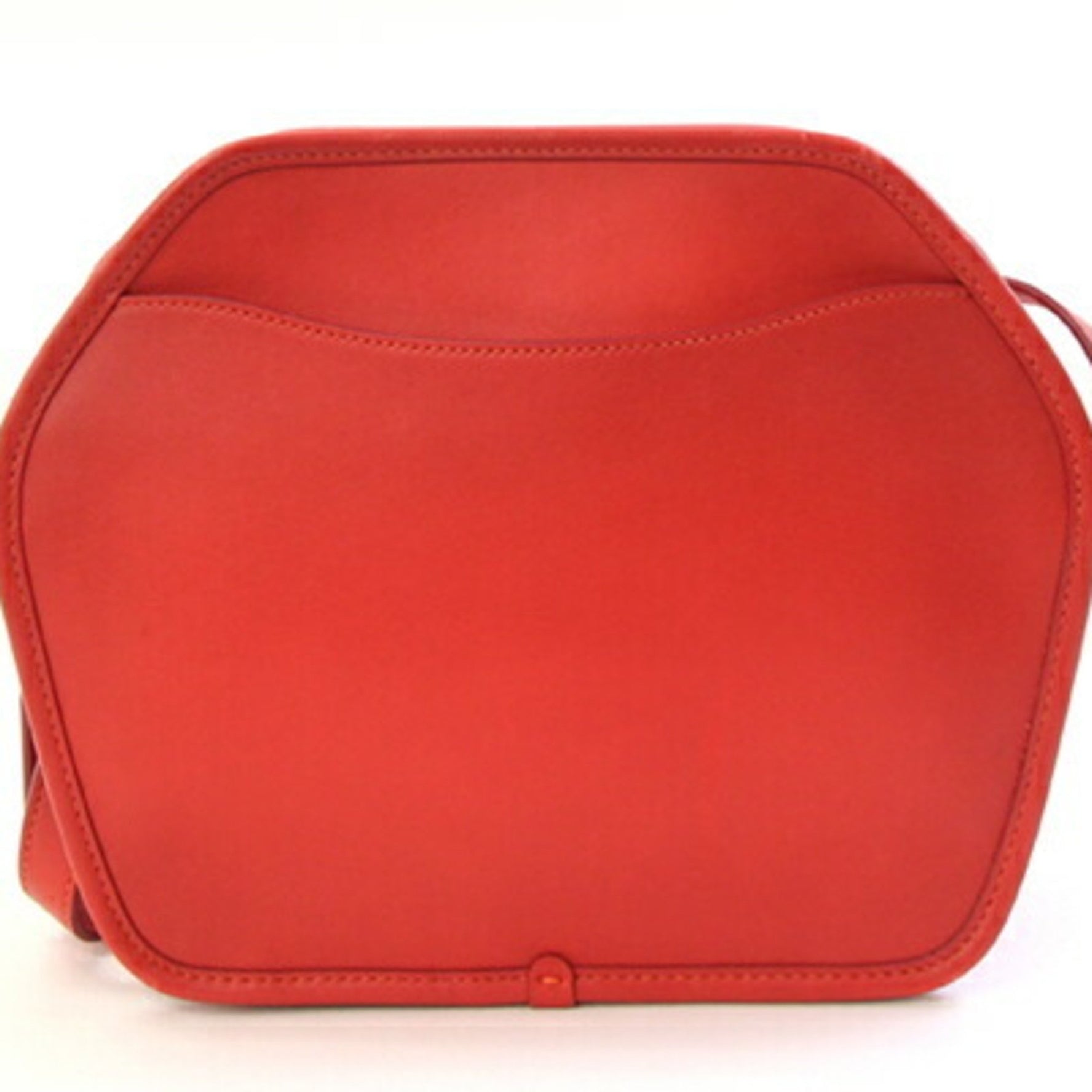 Coach Zip Geometric Shoulder Bag, Size 144, Vermilion Red, Glove-Tanned Leather, Crossbody, All
