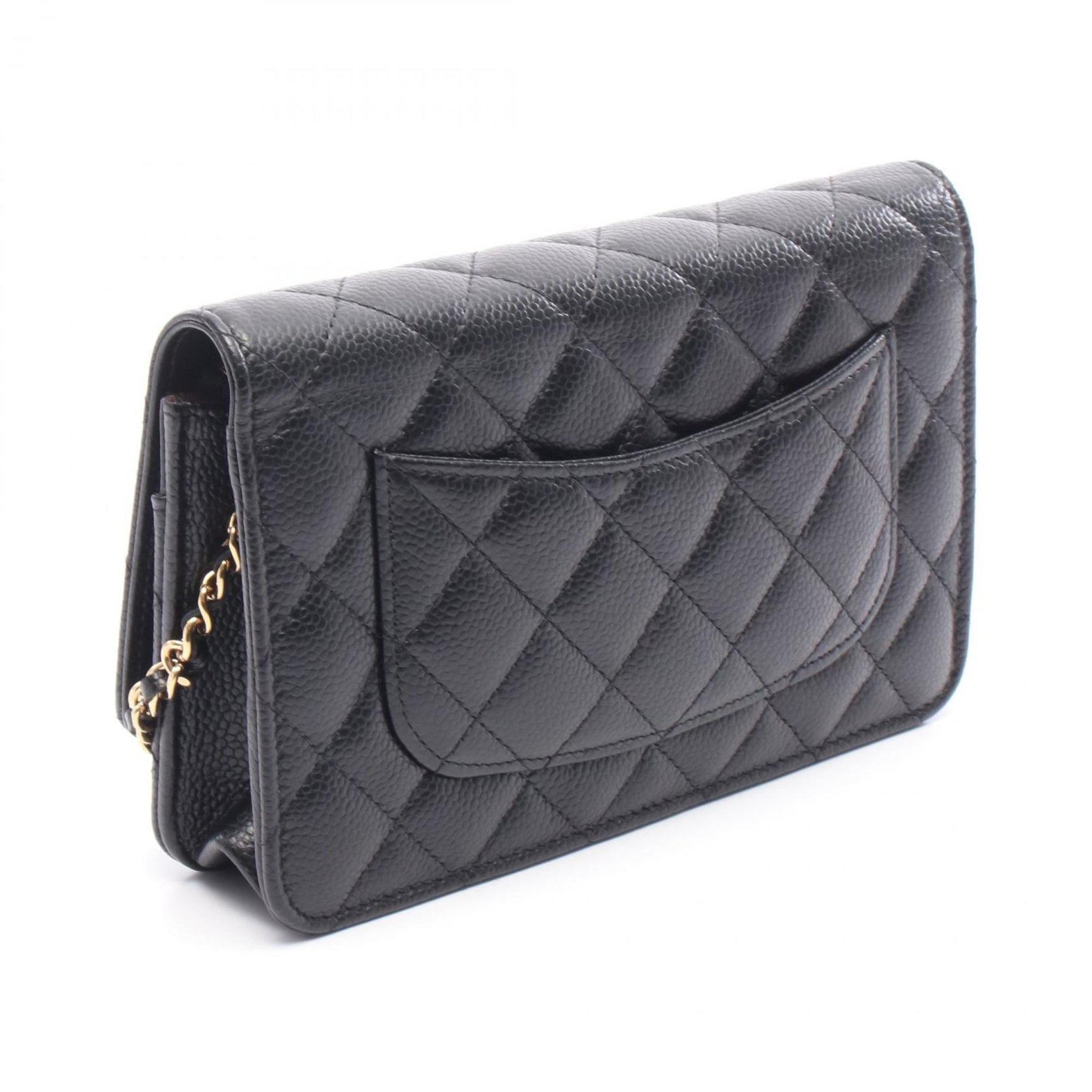 CHANEL Matelasse Shoulder Bag in Calfskin Leather (Black)