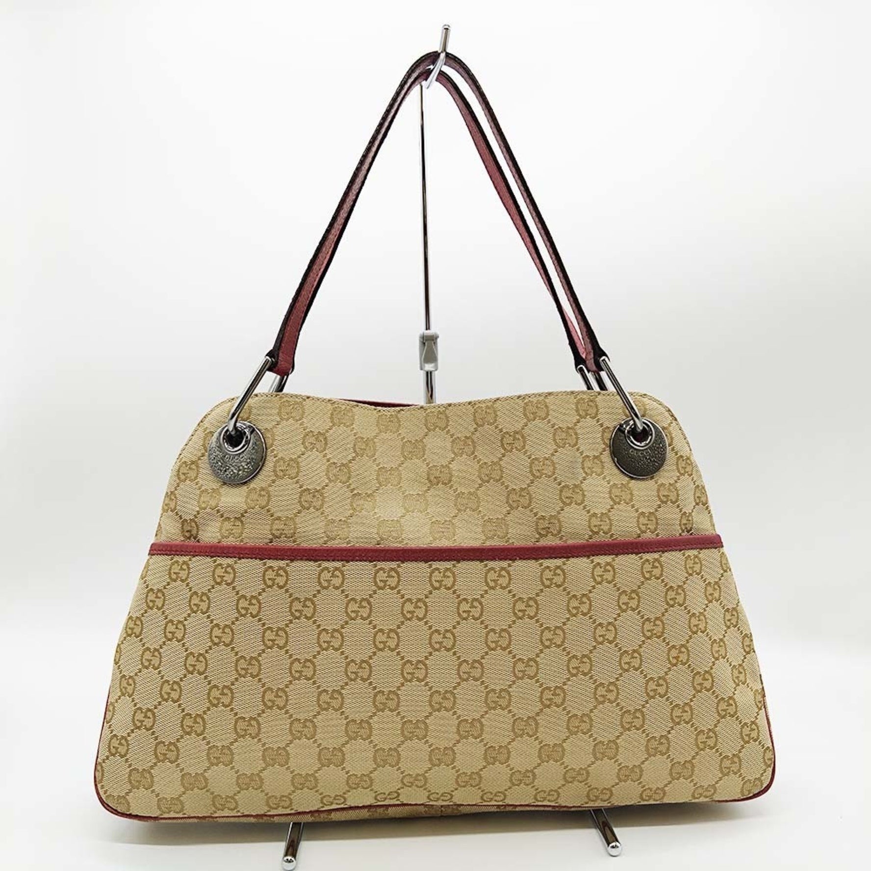 GUCCI Shoulder Bag GG Canvas Brown/Red Women's Fashion ITSC4NYBUQQS