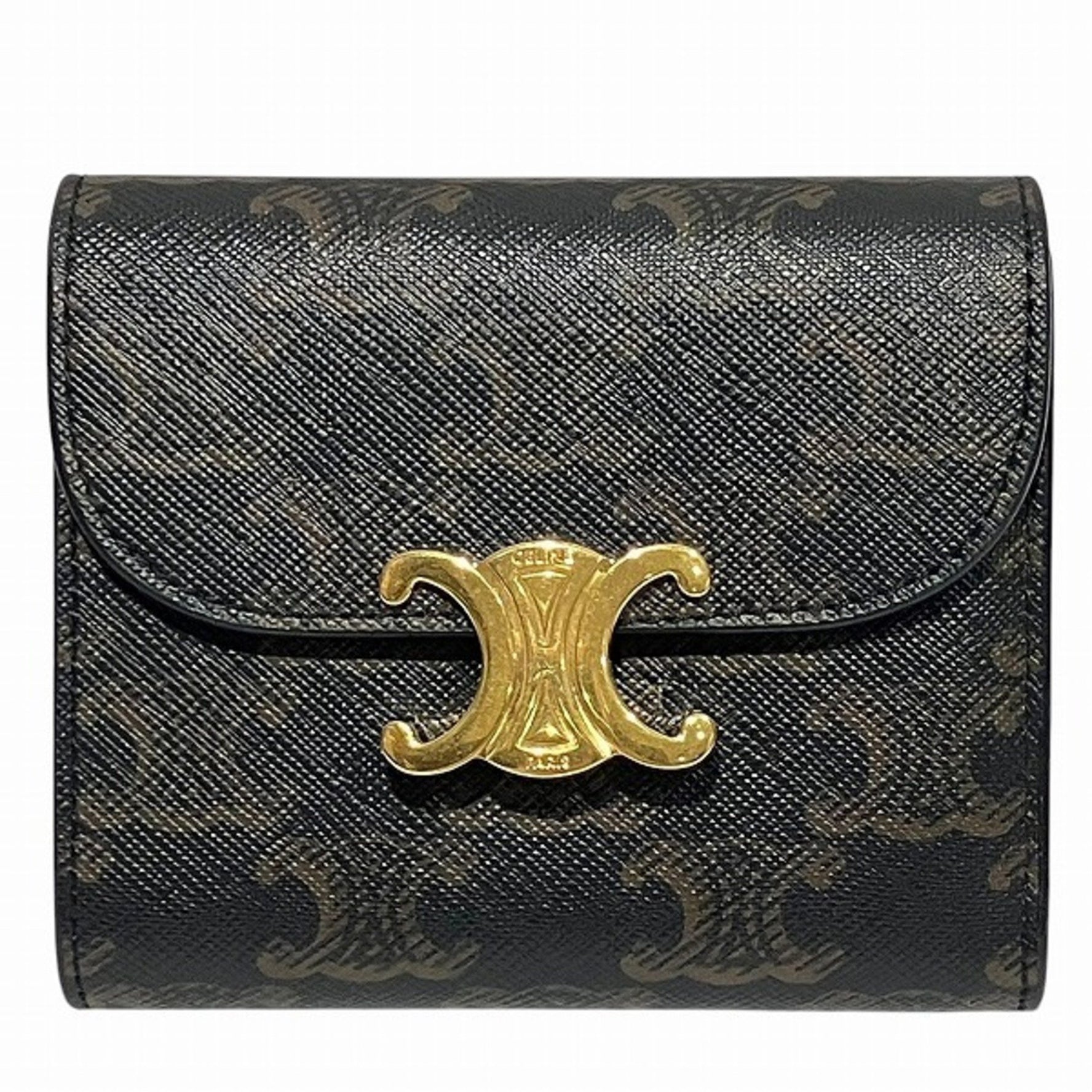Celine Small Triomphe Flap Wallet, Tri-fold Wallet for Women