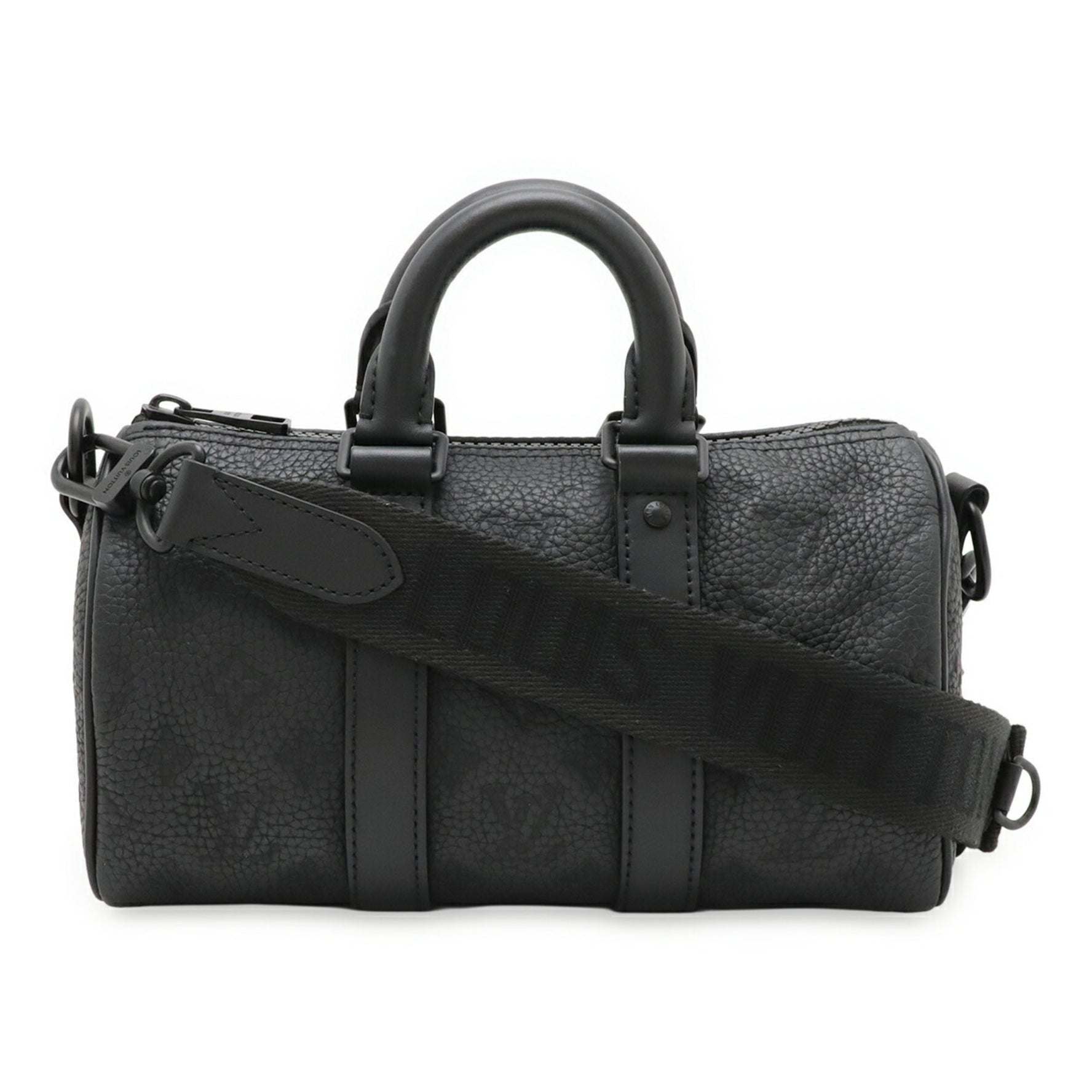 LOUIS VUITTON Louis Vuitton Taurillon Monogram Keepall Bandouliere 25 Handbag/Shoulder Bag, Noir, Black