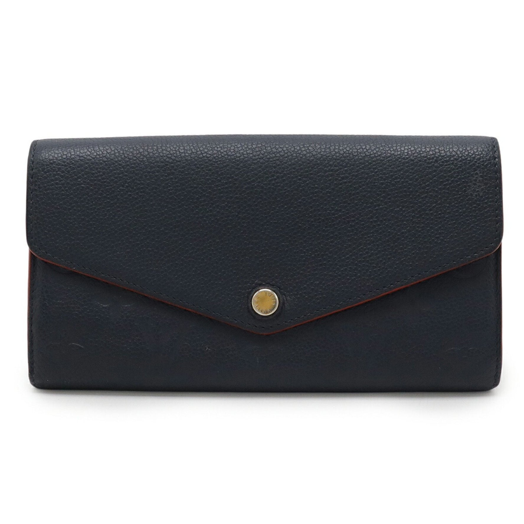LOUIS VUITTON Louis Vuitton Monogram Empreinte Portefeuille Sarah Bi-fold Long Wallet Marine Rouge Navy M62125