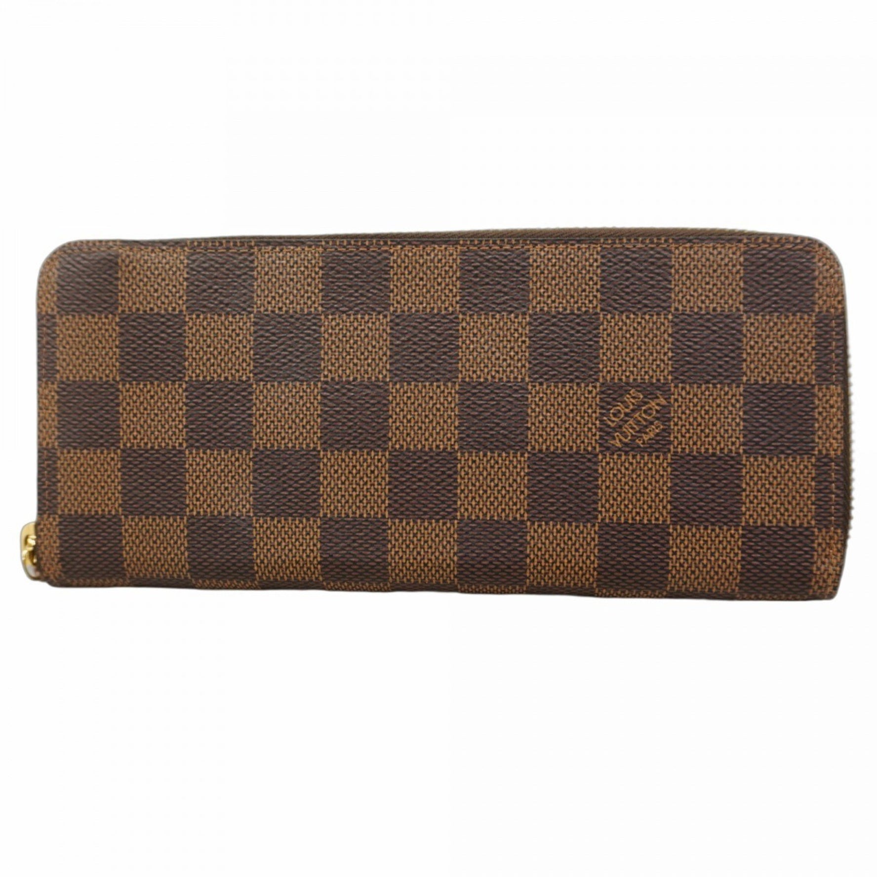 Louis Vuitton Damier Portefeuille Clemence Long Wallet N41626 Ebene Rose Ballerine Women's