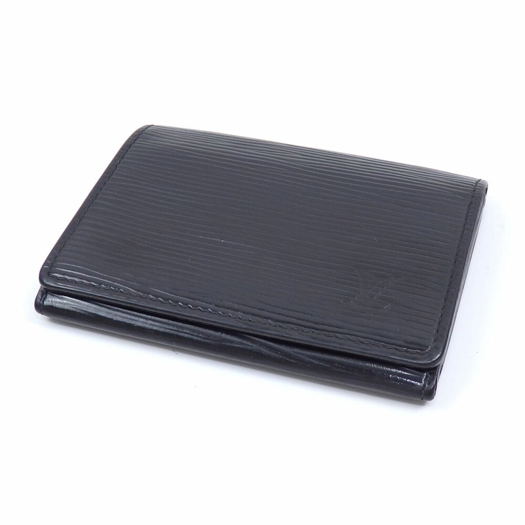 Louis Vuitton Bi-fold Card Case Epi Envelope Carte de Visite Men's M56582 Noir Black Business Holder