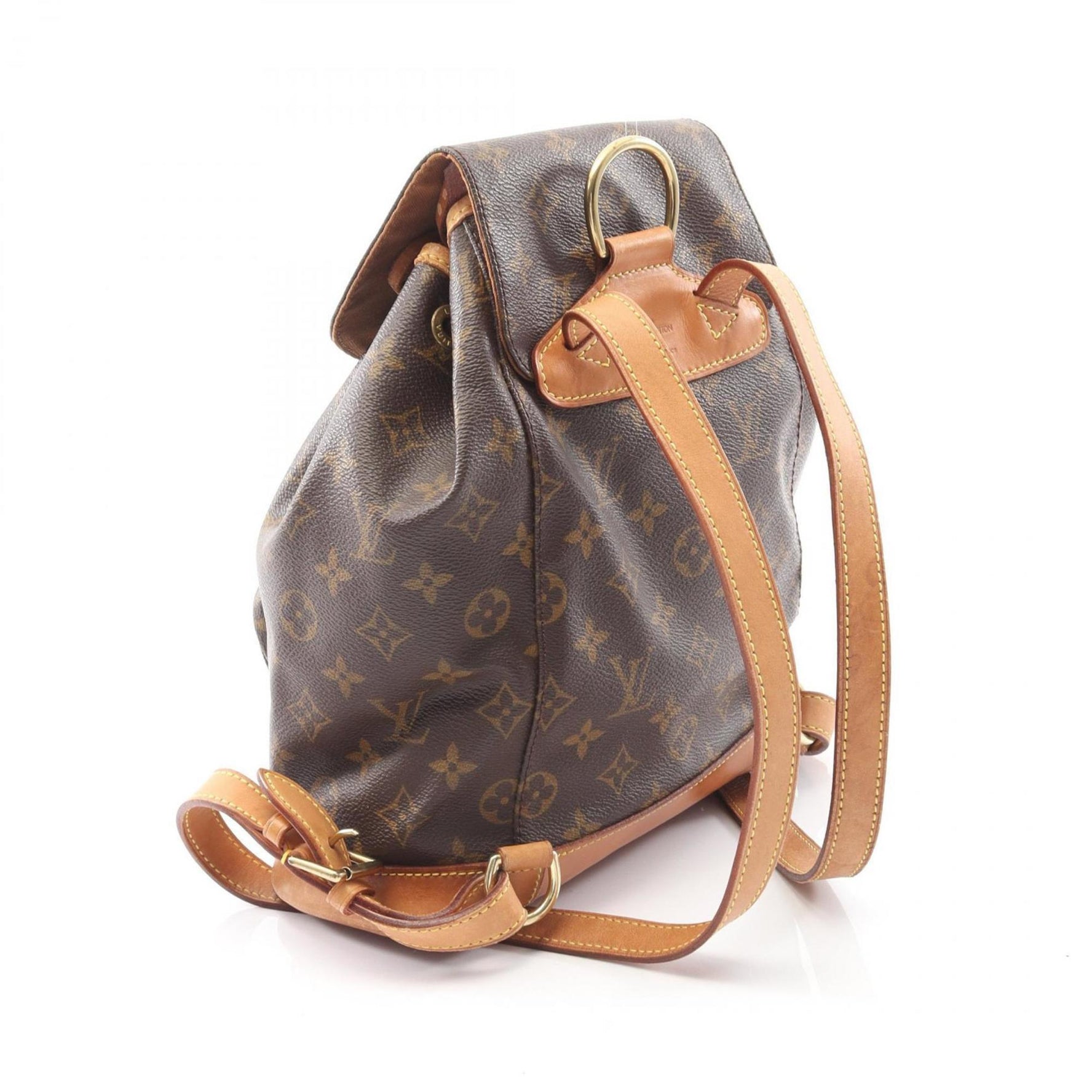 Louis Vuitton Montsouris MM Backpack, Coated Canvas and Leather, Monogram