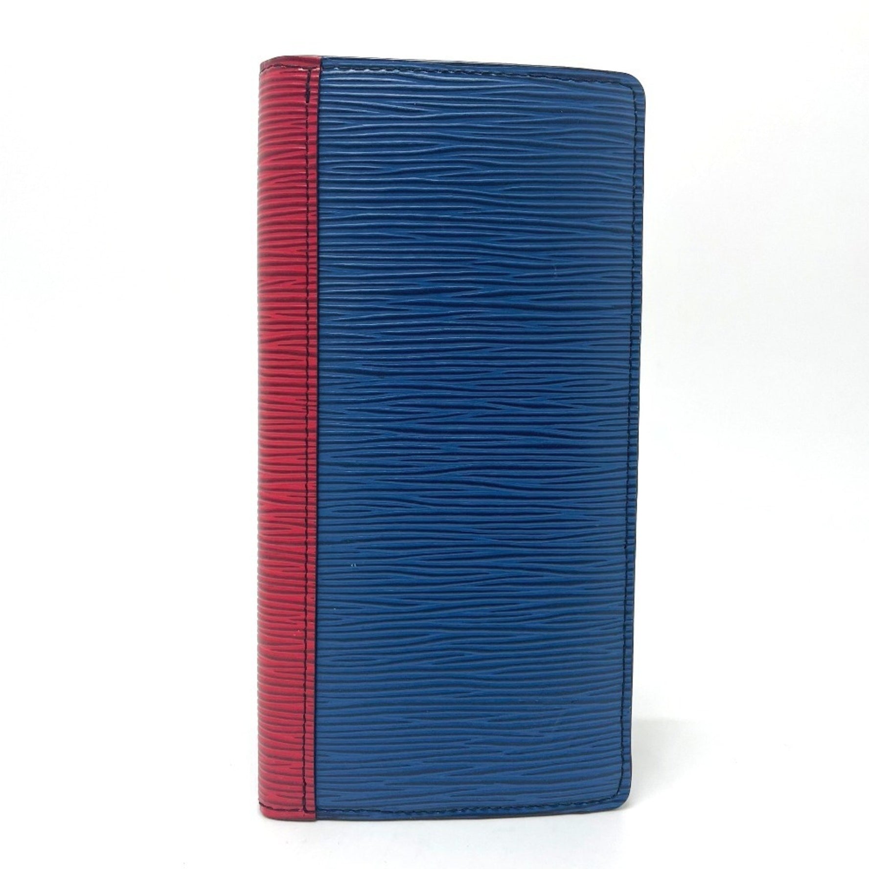 LOUIS VUITTON M68718 Epi Leather Portefeuille Brazza NM Bifold Long Wallet, Unisex, Blue x Red Green