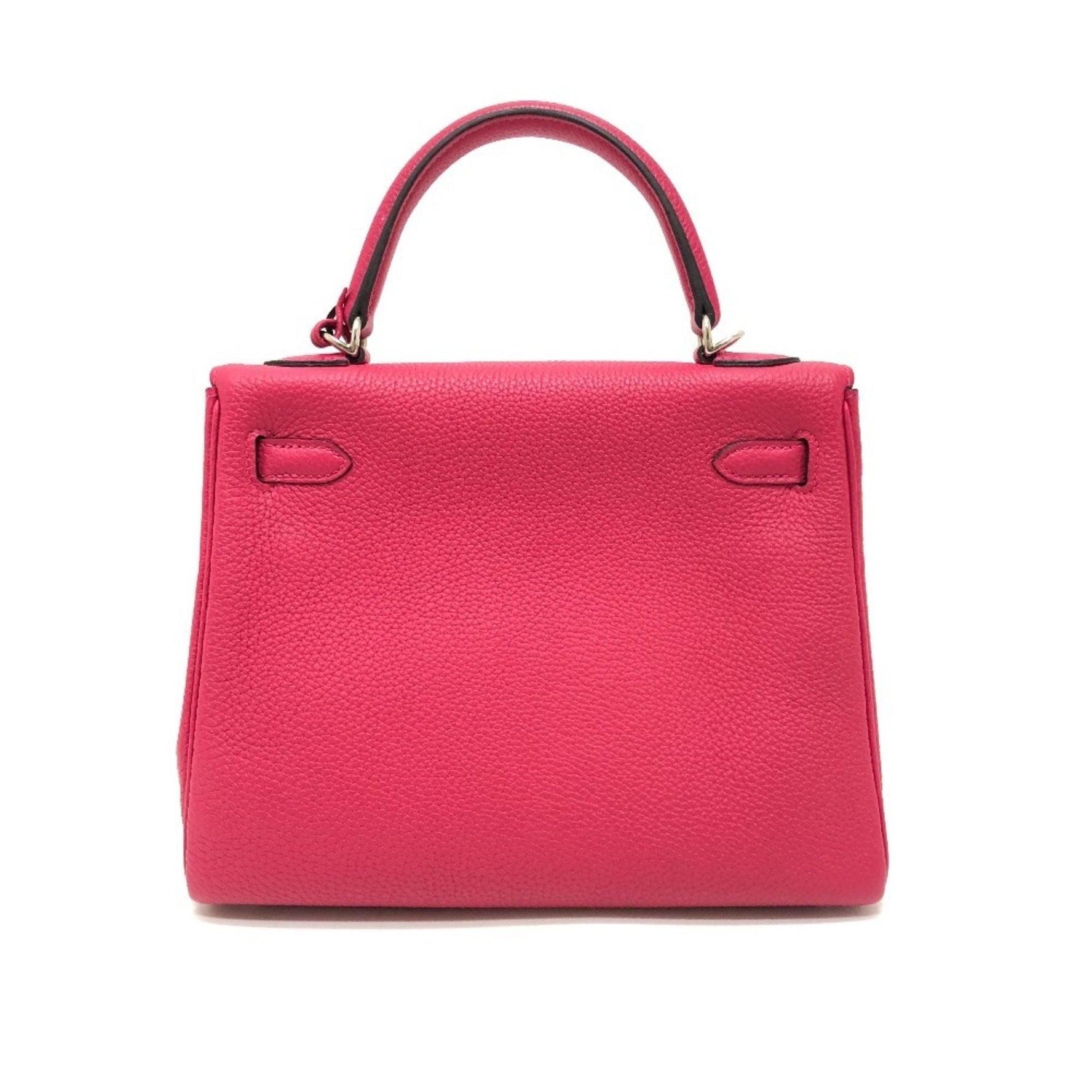 HERMES Kelly 25 2-Way Bag, Handbag, Togo, Women's, Raspberry Pink, Like New