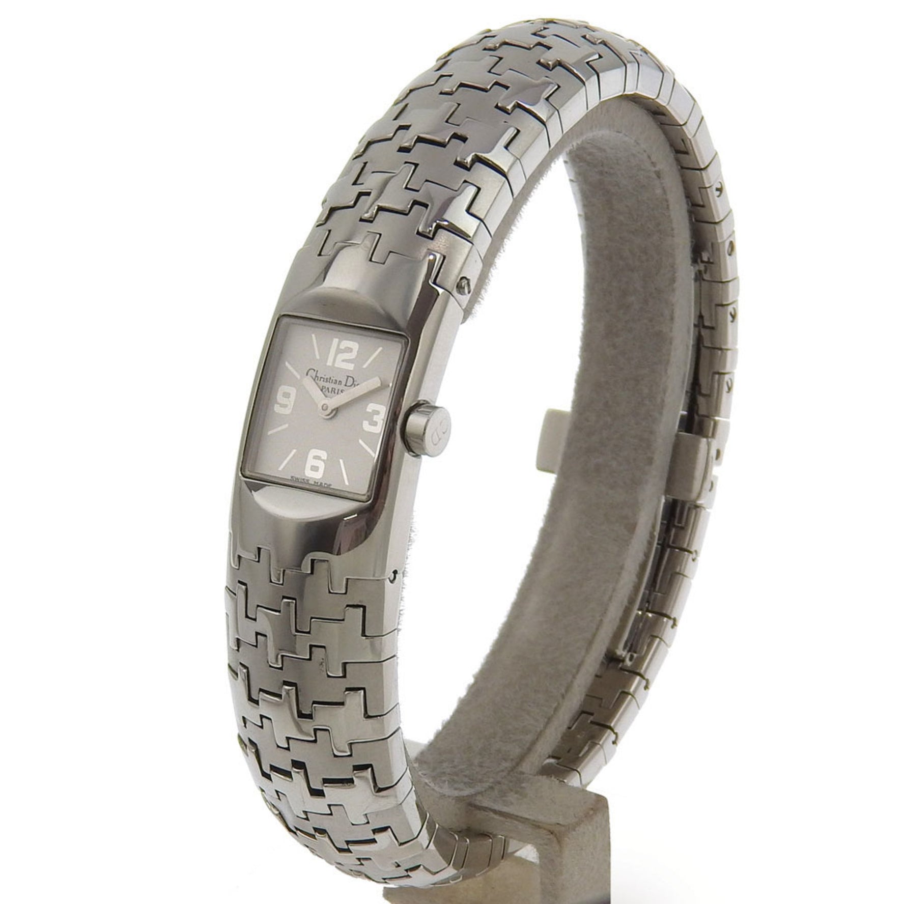 Christian Dior Dior Diophyllic Watch Stainless Steel Quartz Analog Display White Dial Ladies