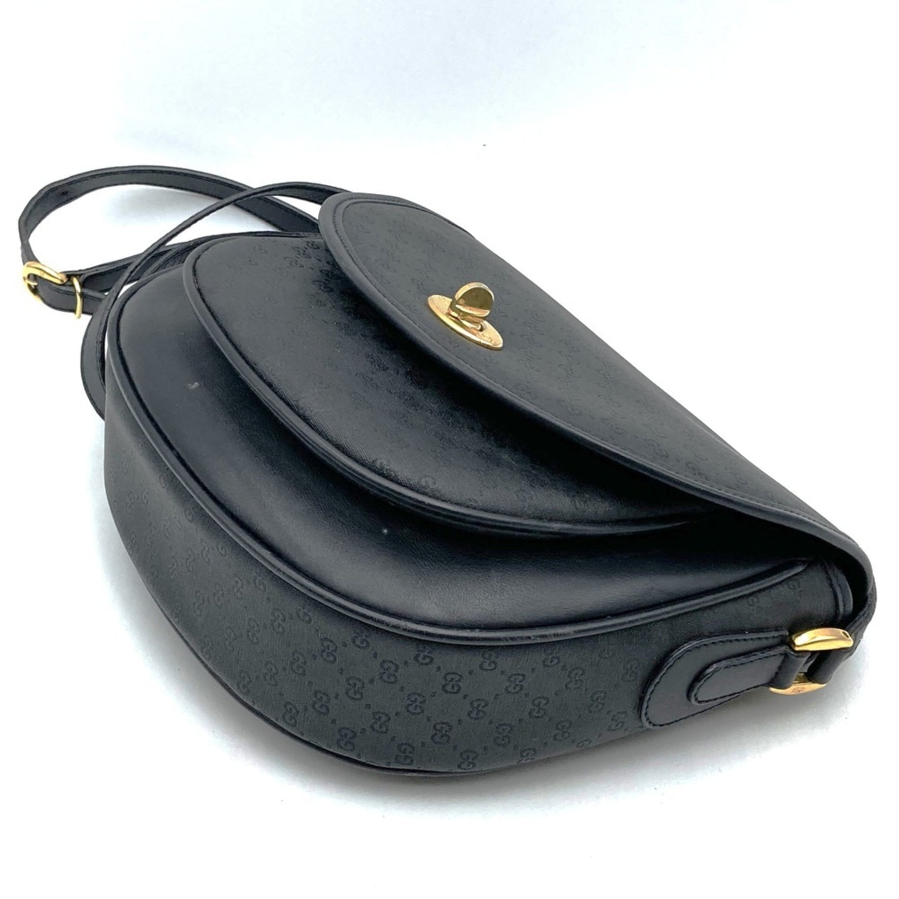 GUCCI Old 001 29 Micro GG Shoulder Bag in Leather