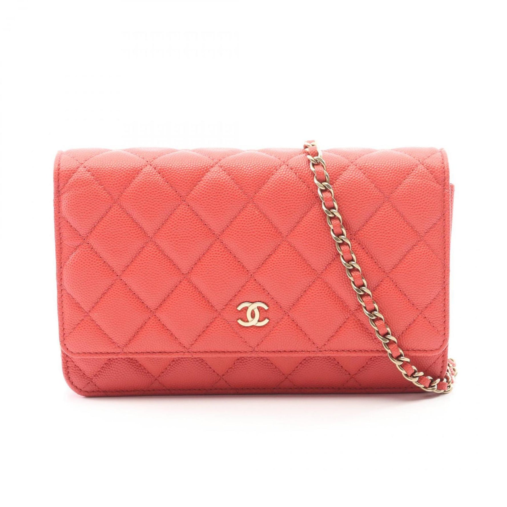 CHANEL Matelasse Shoulder Bag in Grained Calfskin Caviar Leather, Red