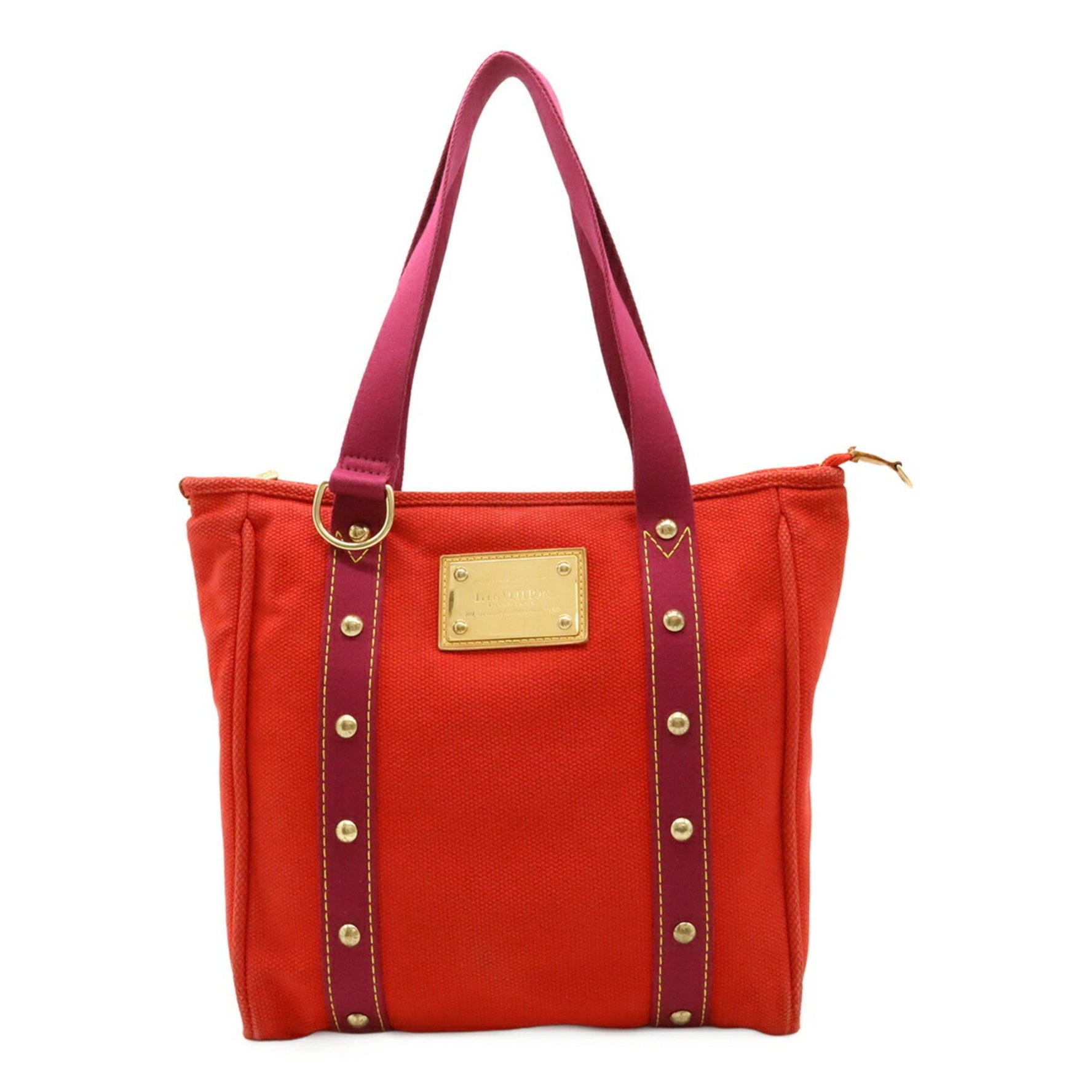 Louis Vuitton Antigua Line Cabas MM Tote Bag Shoulder Canvas Rouge Purple