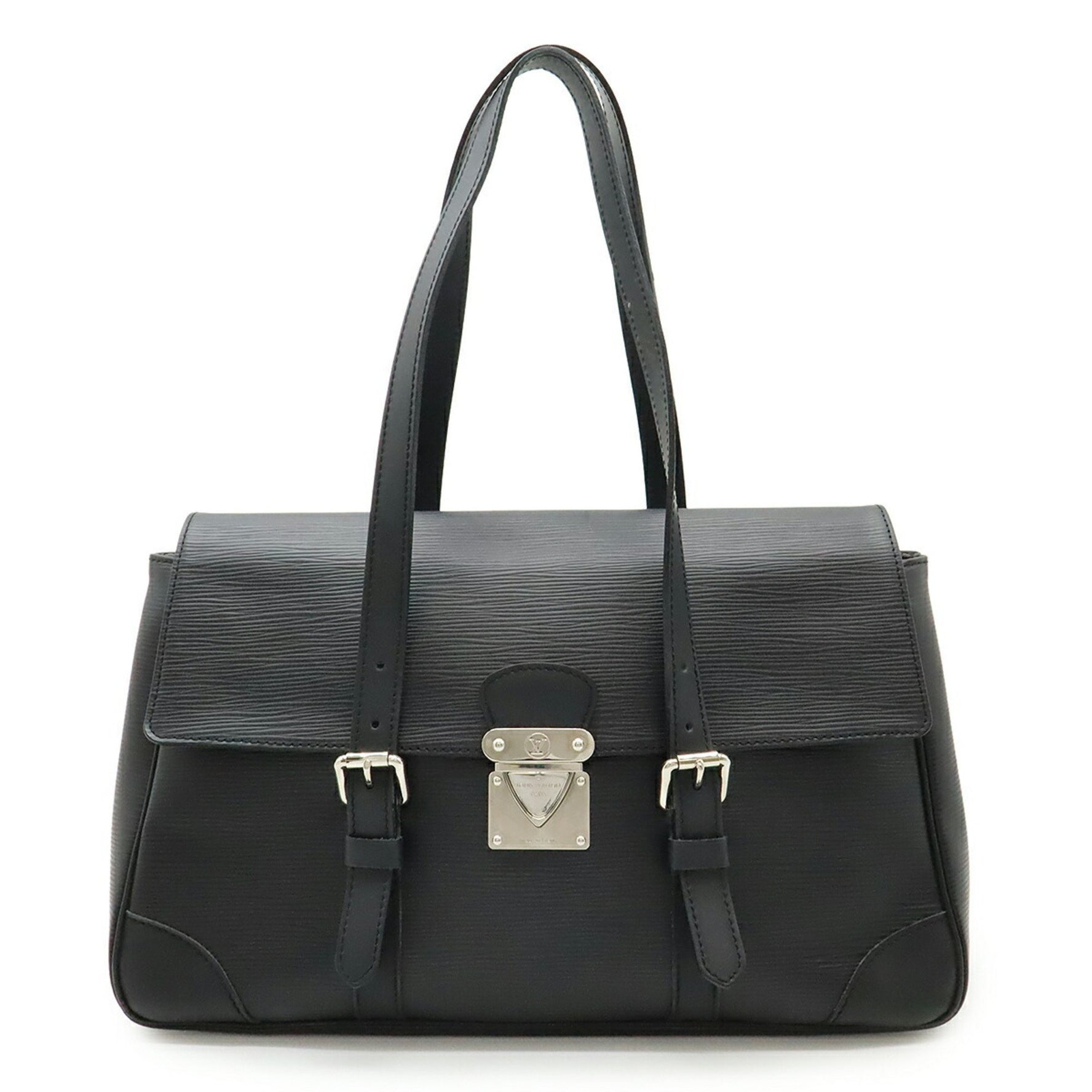 Louis Vuitton Epi Segur MM Shoulder Bag in Black Leather (Noir)