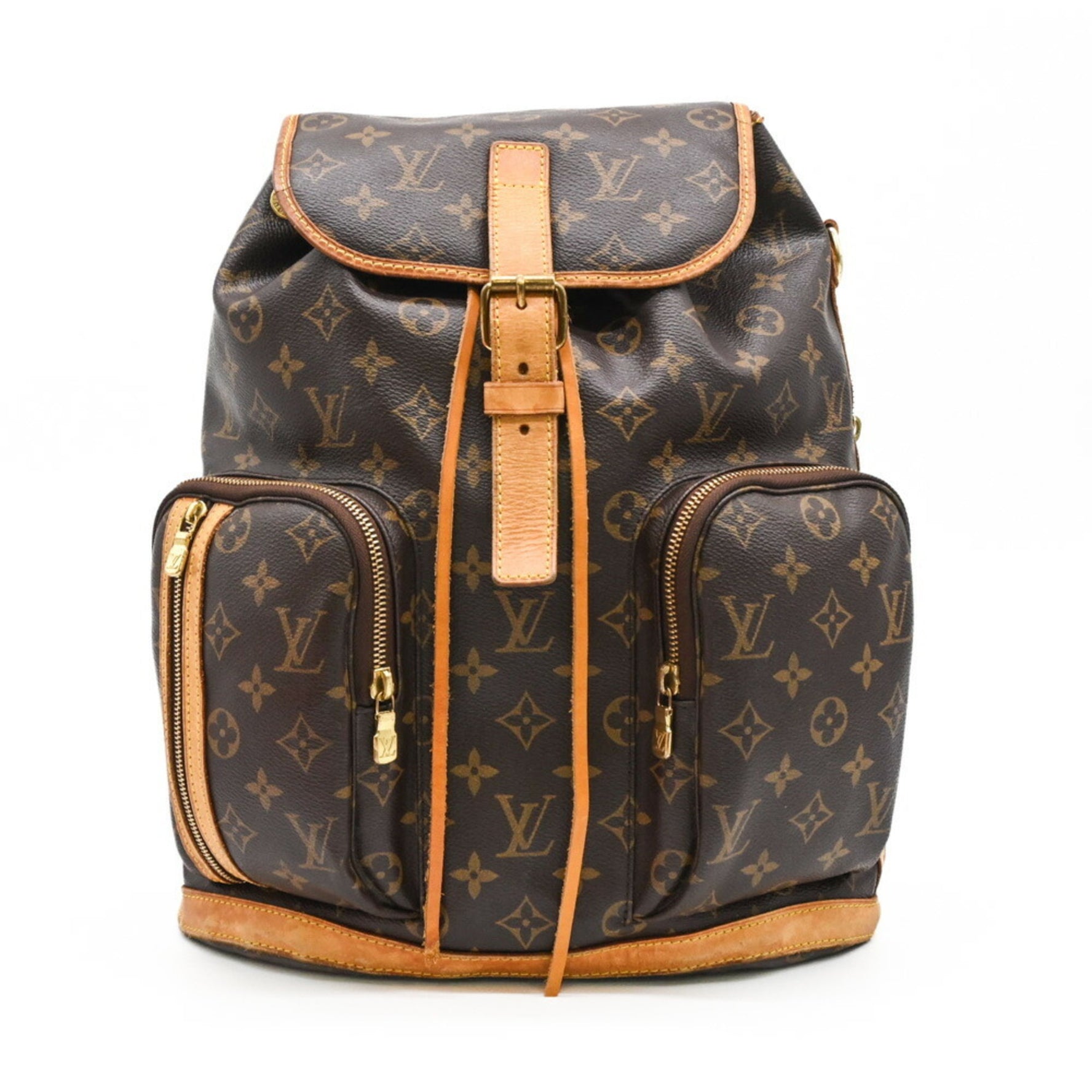 Louis Vuitton Sacado Bosphore Monogram Backpack Rucksack Leather Brown