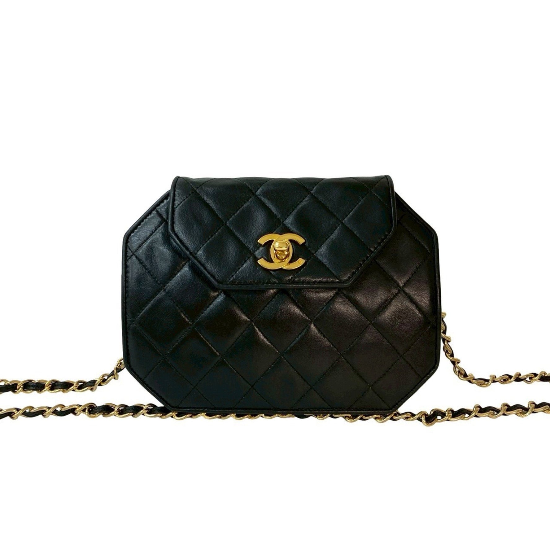 CHANEL Matelasse Octagon Lambskin Chain Mini Shoulder Bag, 07971