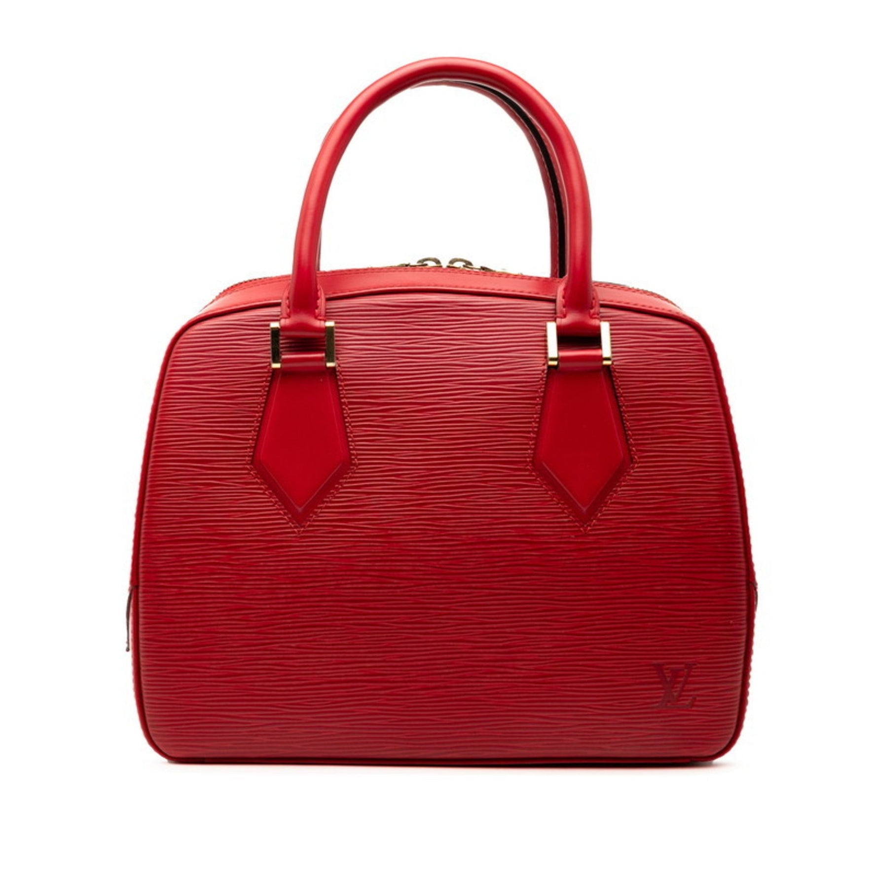 Louis Vuitton Epi Sablon Handbag Castilian Red Leather LOUIS VUITTON
