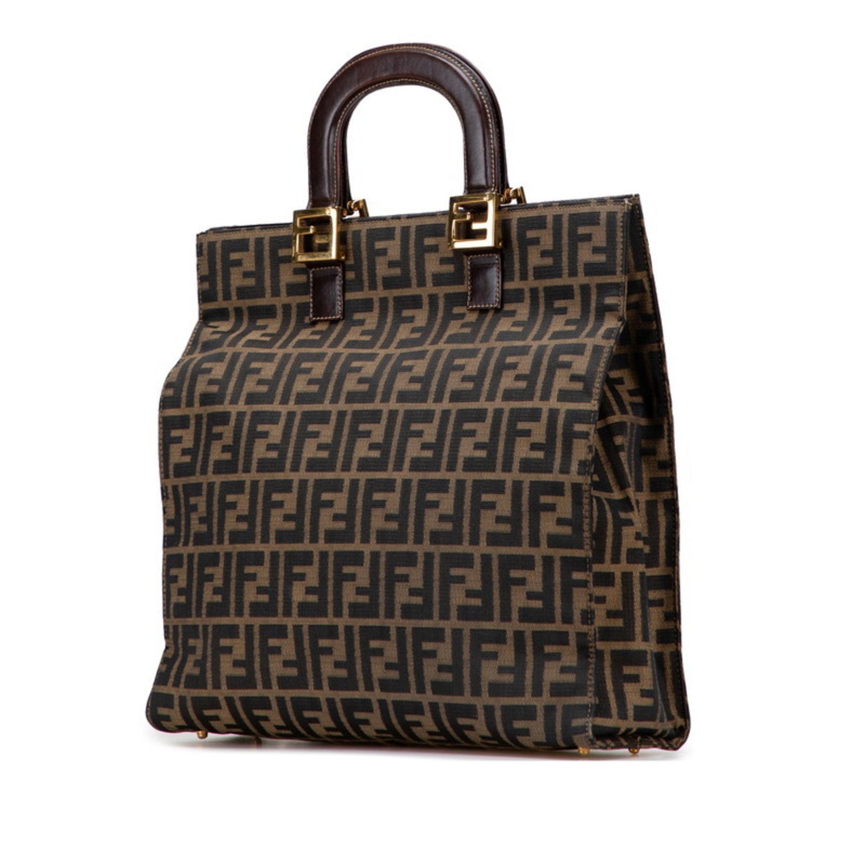 Fendi Zucca Tote Bag, Canvas and Leather