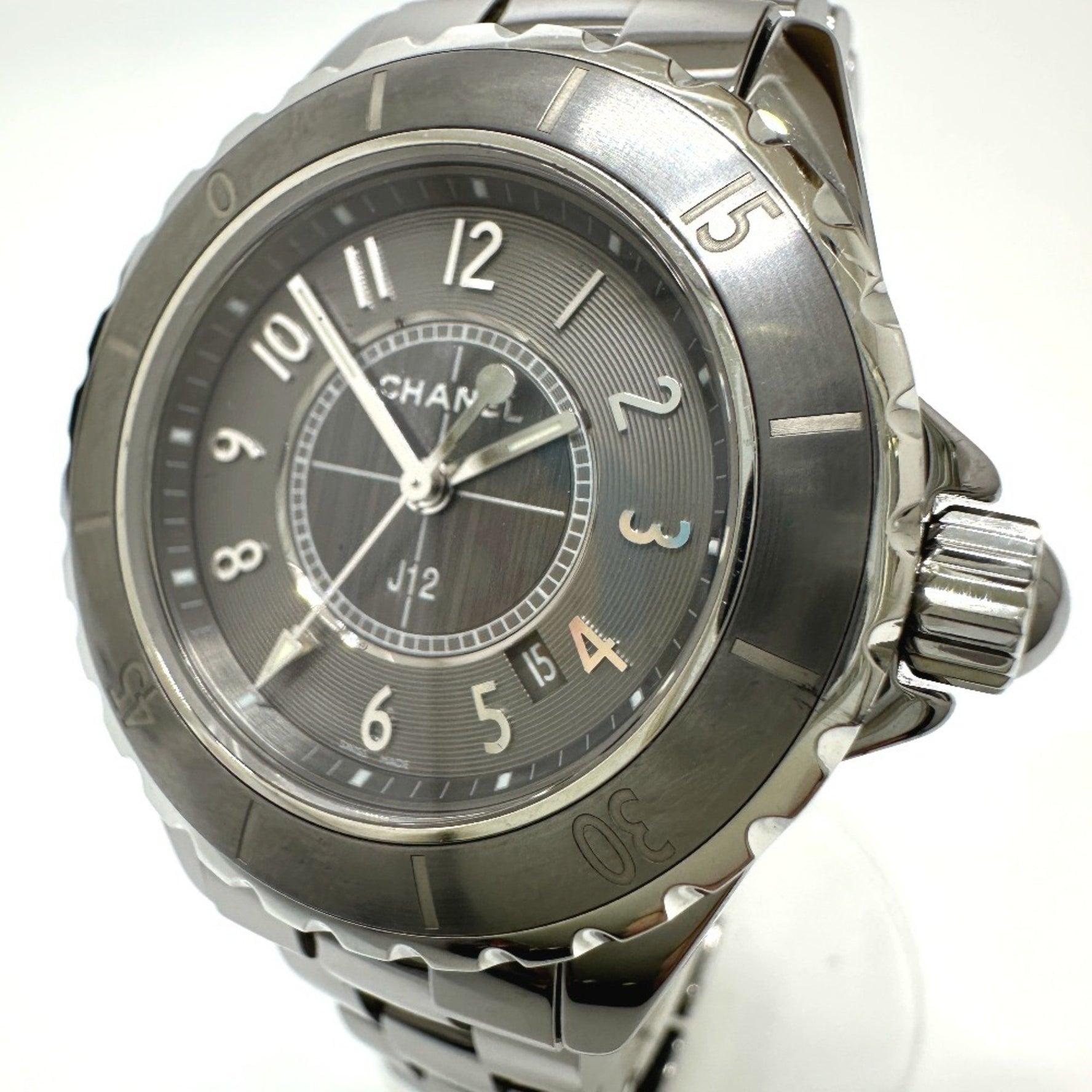 CHANEL H2978 J12 Chromatic Quartz Watch, Ceramic, Women's, Silver