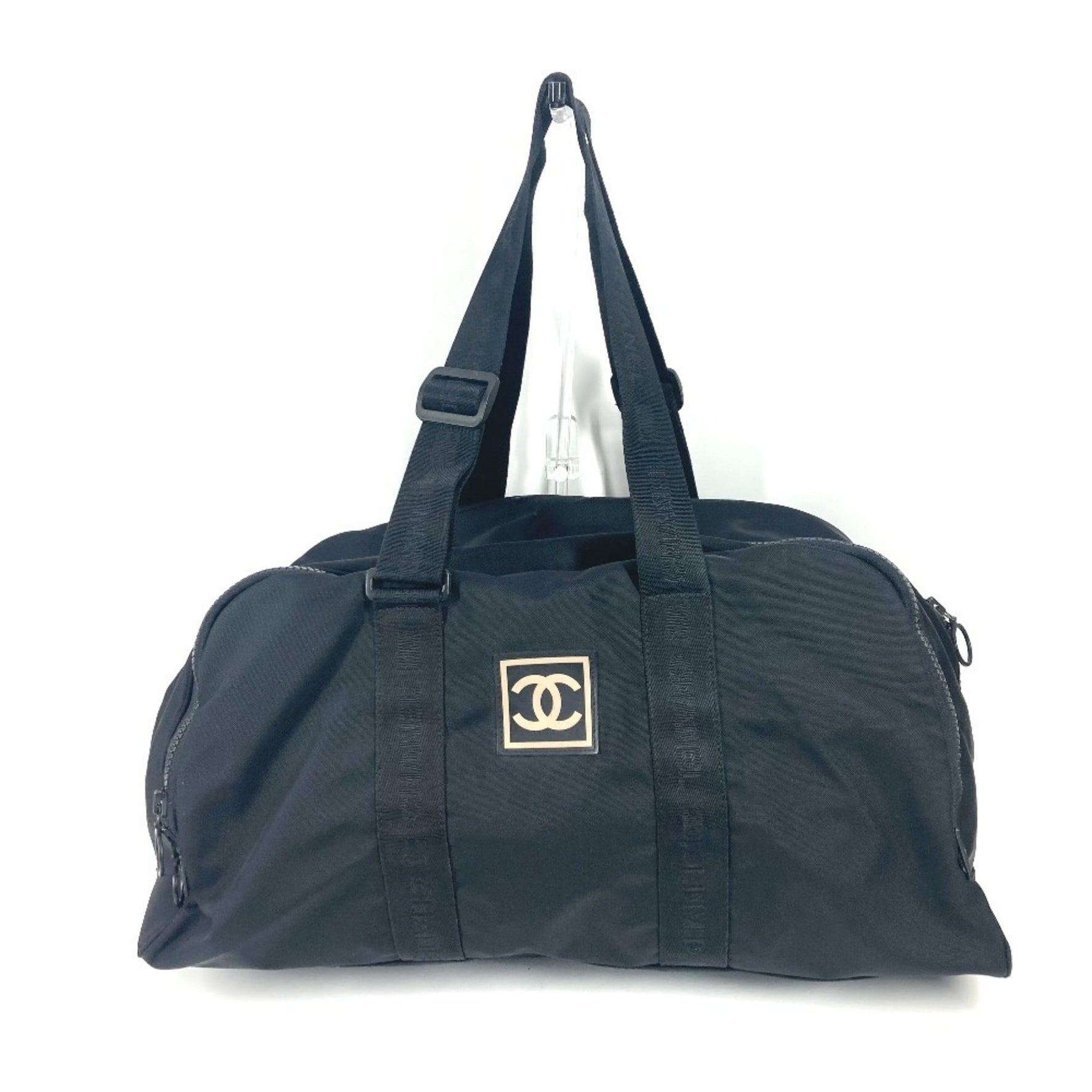 CHANEL Sport CC Coco Mark Bag Travel Shoulder Boston Nylon