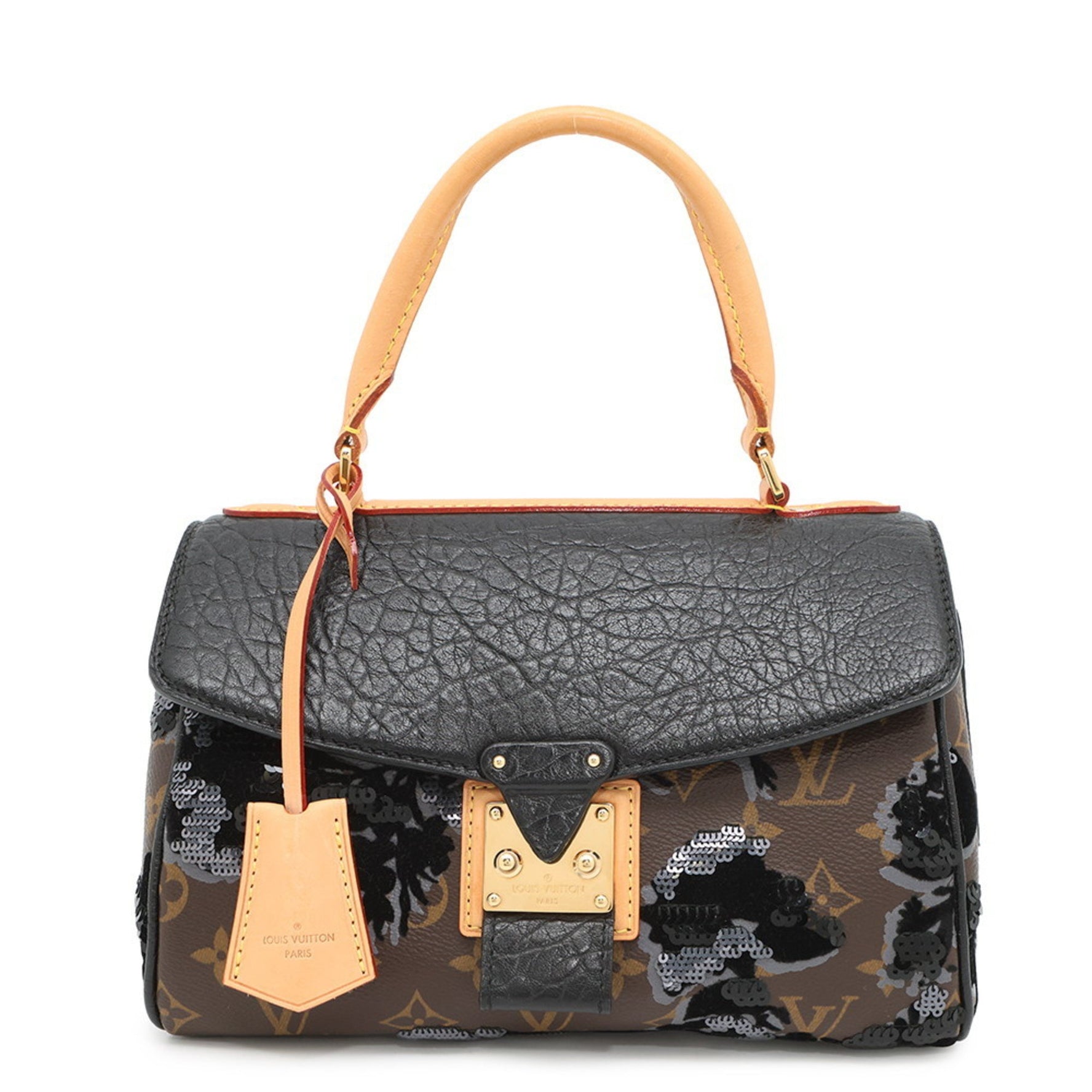 Louis Vuitton Monogram Fleur de Gé Carrousel Handbag 2010 Collection Black