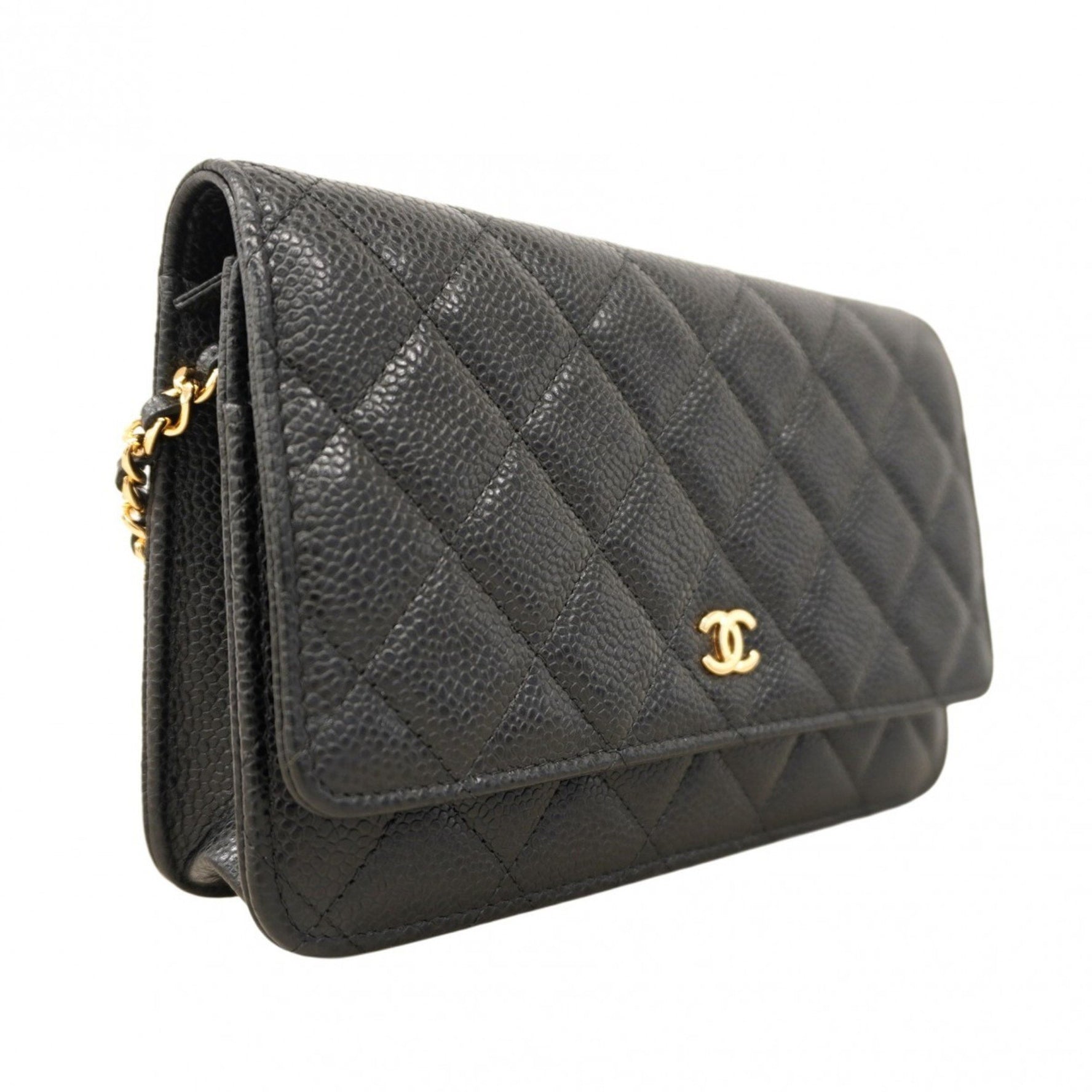 Chanel Matelasse Shoulder Bag with Chain, Caviar Skin