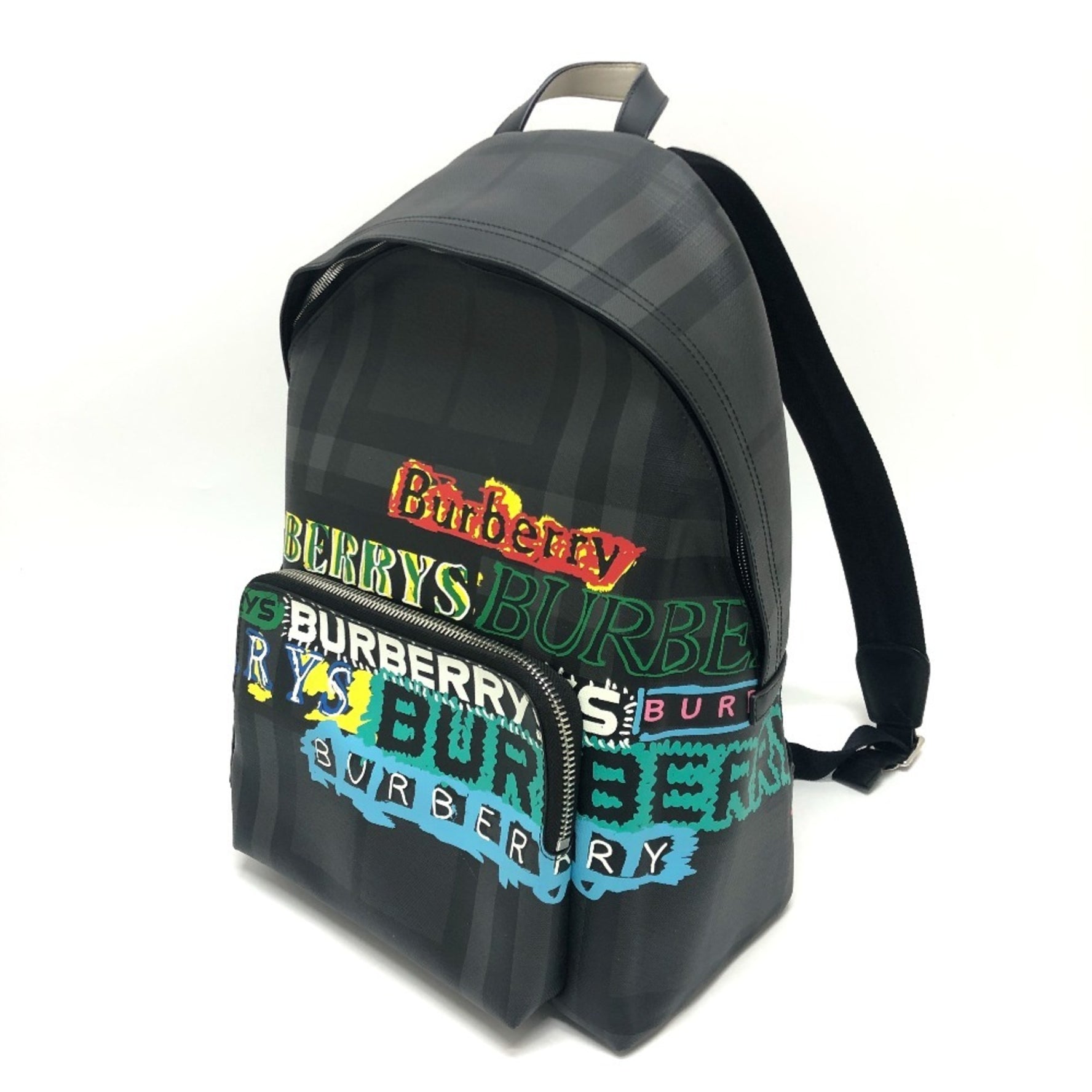 BURBERRY Burberry Graphic Check Backpack Bag Women's Grey