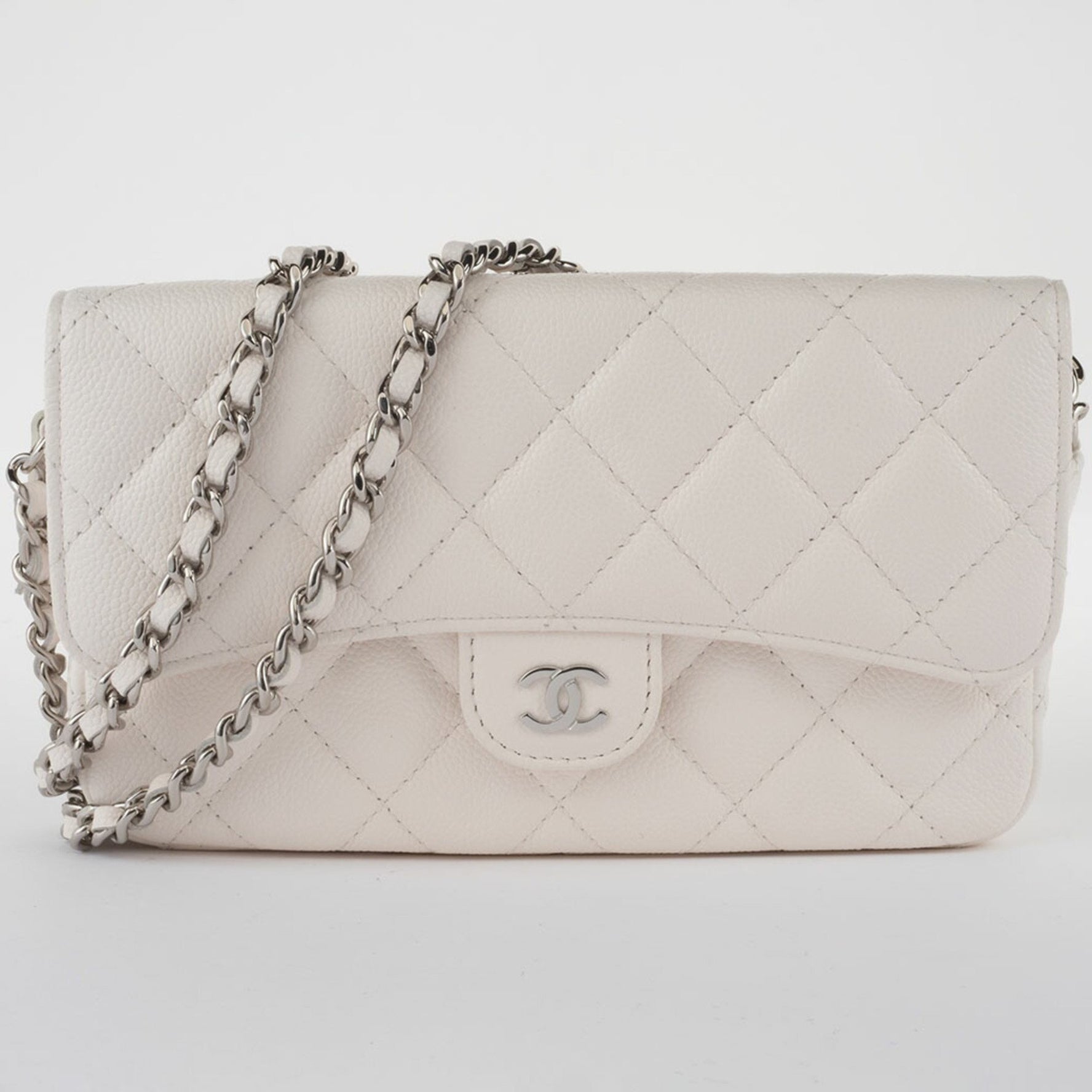 Chanel Matelasse Flap Phone Case Shoulder Bag Caviar Skin