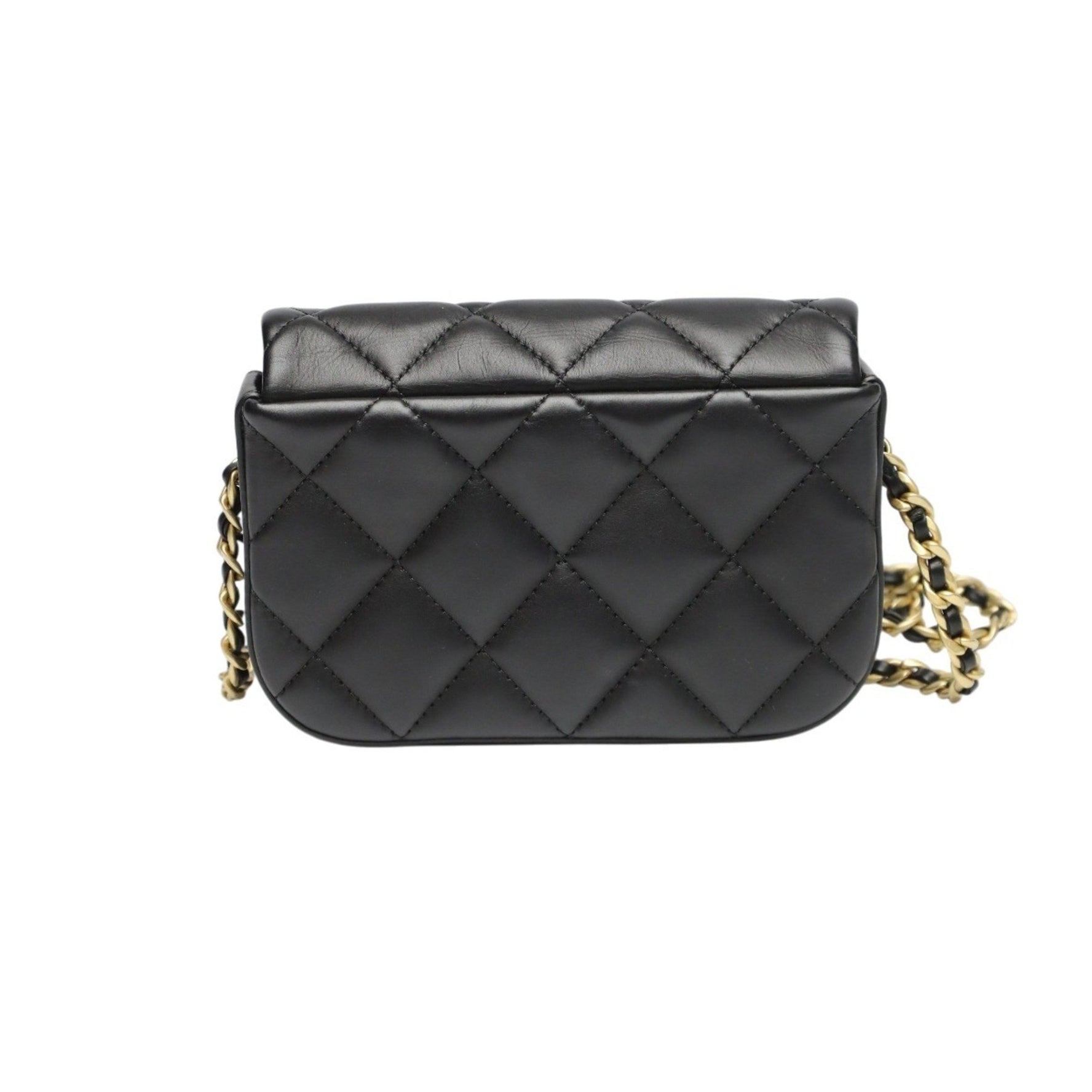 CHANEL Shoulder Bag, Chain Lambskin Matelasse