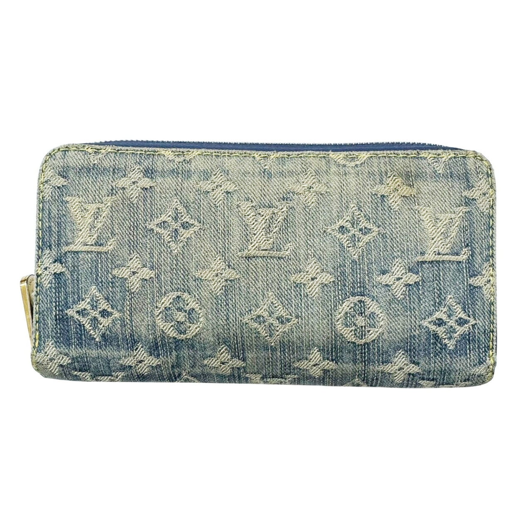Louis Vuitton Zippy Wallet Monogram Denim Round Zip Long Men's