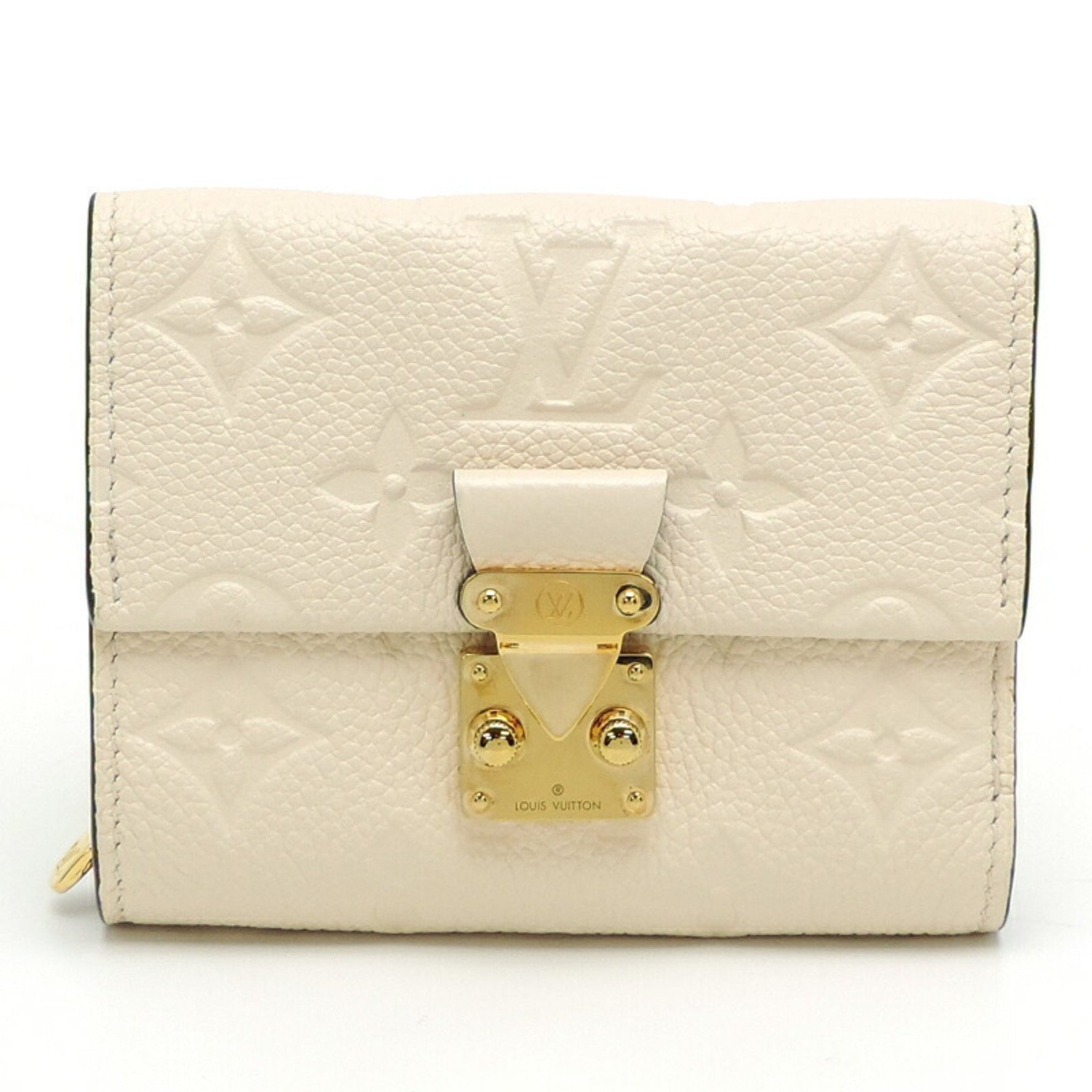 Louis Vuitton Portefeuille Metis Compact Women's Tri-fold Wallet M81071 Monogram Empreinte Crème (White)