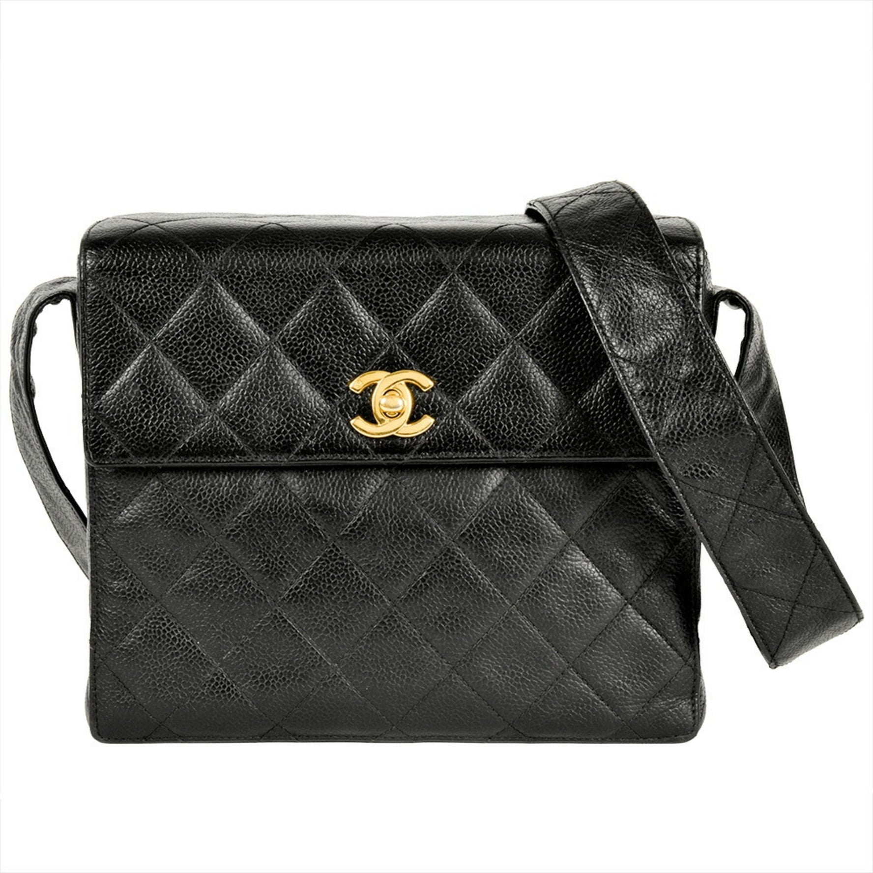 CHANEL Matelasse Shoulder Bag in Caviar Skin, serial number 4